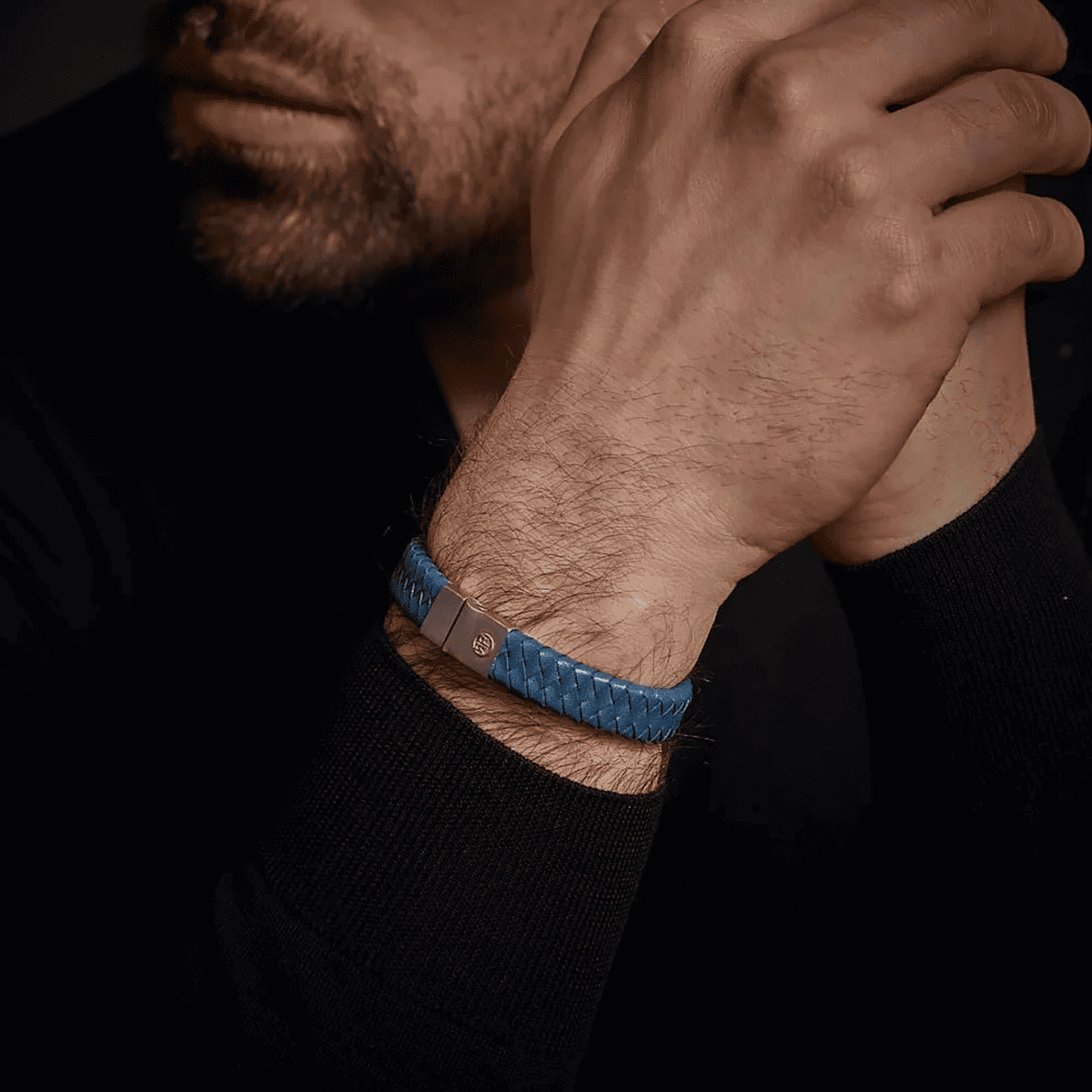 Armband Edelstahl Full Metal Premium Blue