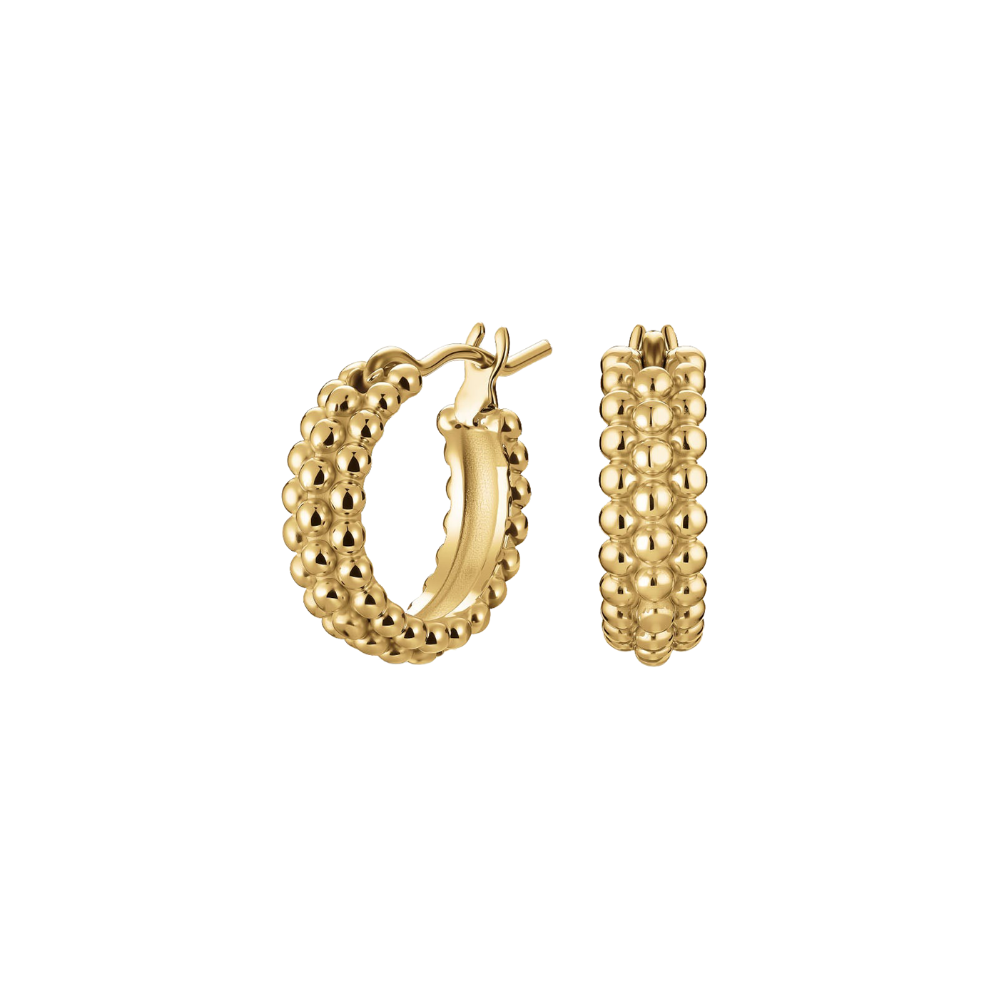 Ohrringe Edelstahl gelb vergoldet Hoops Ohrringe Edelstahl gelb vergoldet Hoops