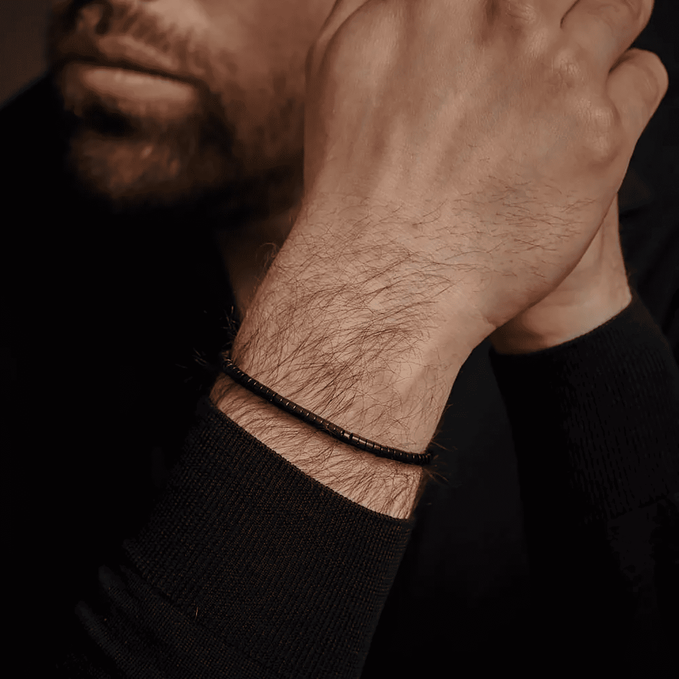 Armband Edelstahl Slices - The Black Stone Armband Edelstahl Slices - The Black Stone