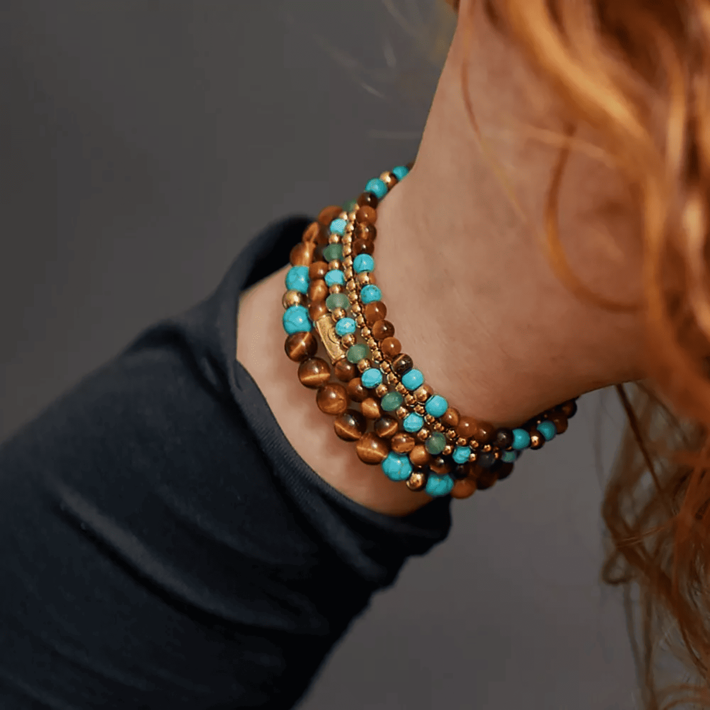 Armband Edelstahl gelb vergoldet Blue Green Adventure Armband Edelstahl gelb vergoldet Blue Green Adventure