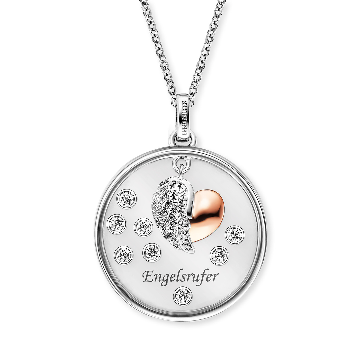 Kette Zirkonia 925er Silber bicolor Flügel Kette Zirkonia 925er Silber bicolor Flügel