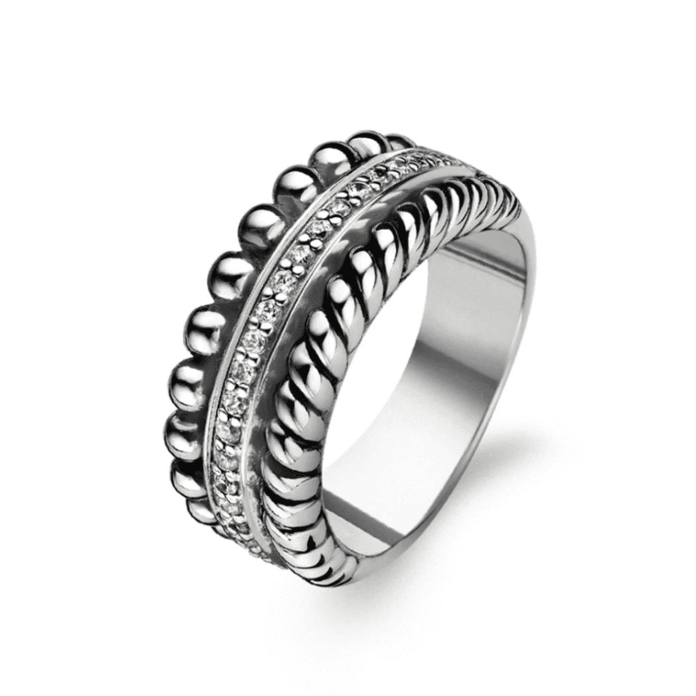 Ring Zirkonia 925er Silber Golden Glow Ring Zirkonia 925er Silber Golden Glow