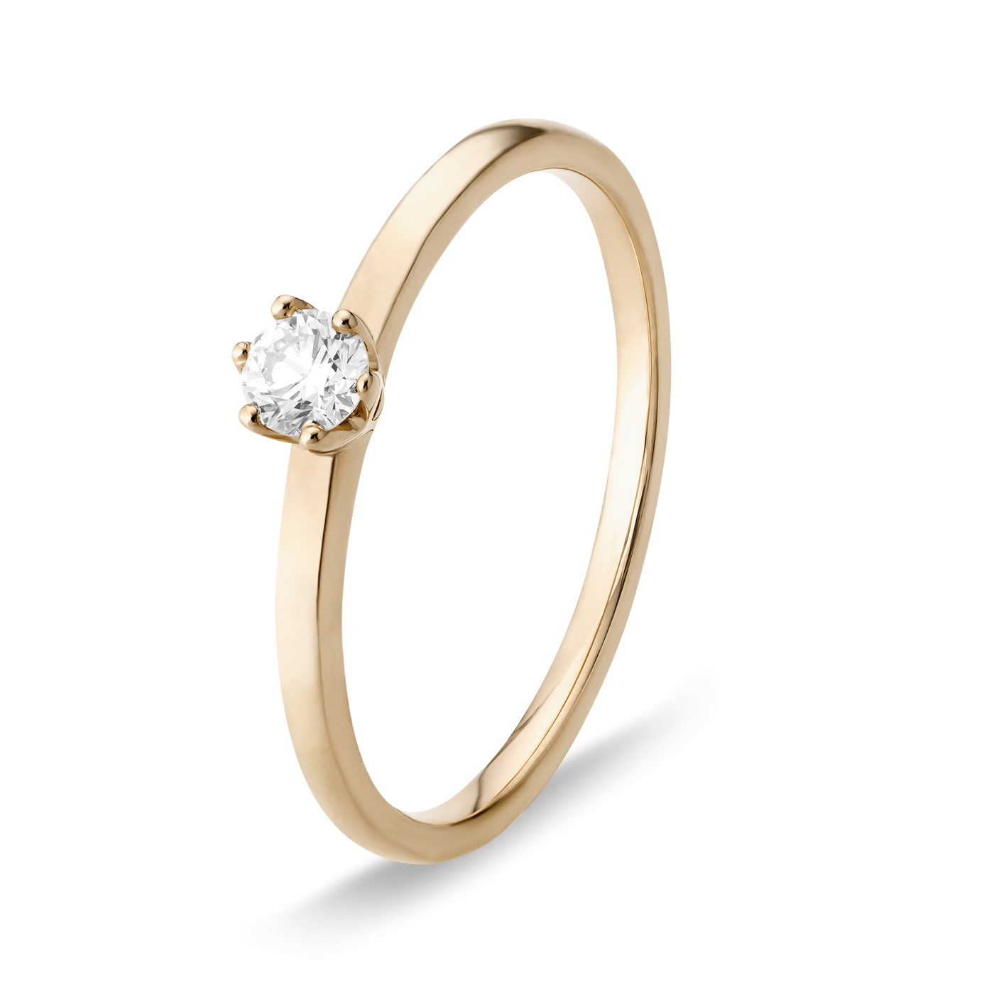 Ring Diamant ca. 0,15 ct. 585er Gelbgold In Love Solitär Ring Diamant ca. 0,15 ct. 585er Gelbgold In Love Solitär
