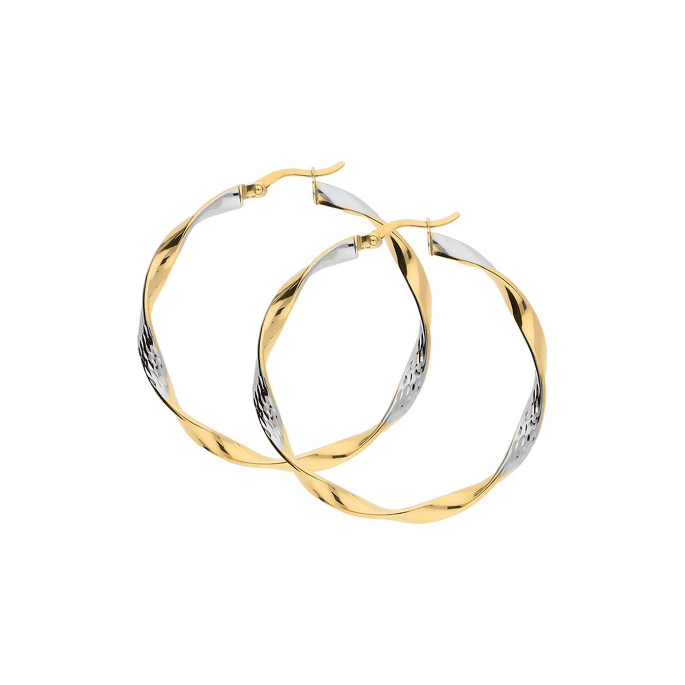 Creolen 375er Gelbgold rhodiniert  Creolen 375er Gelbgold rhodiniert