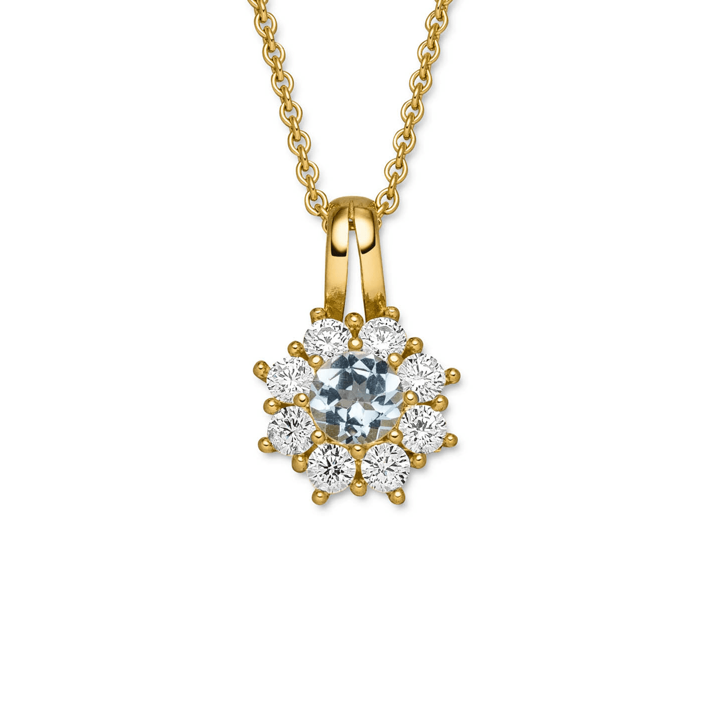 Edelsteinkette 925er Silber vergoldet Edelsteinkette 925er Silber vergoldet