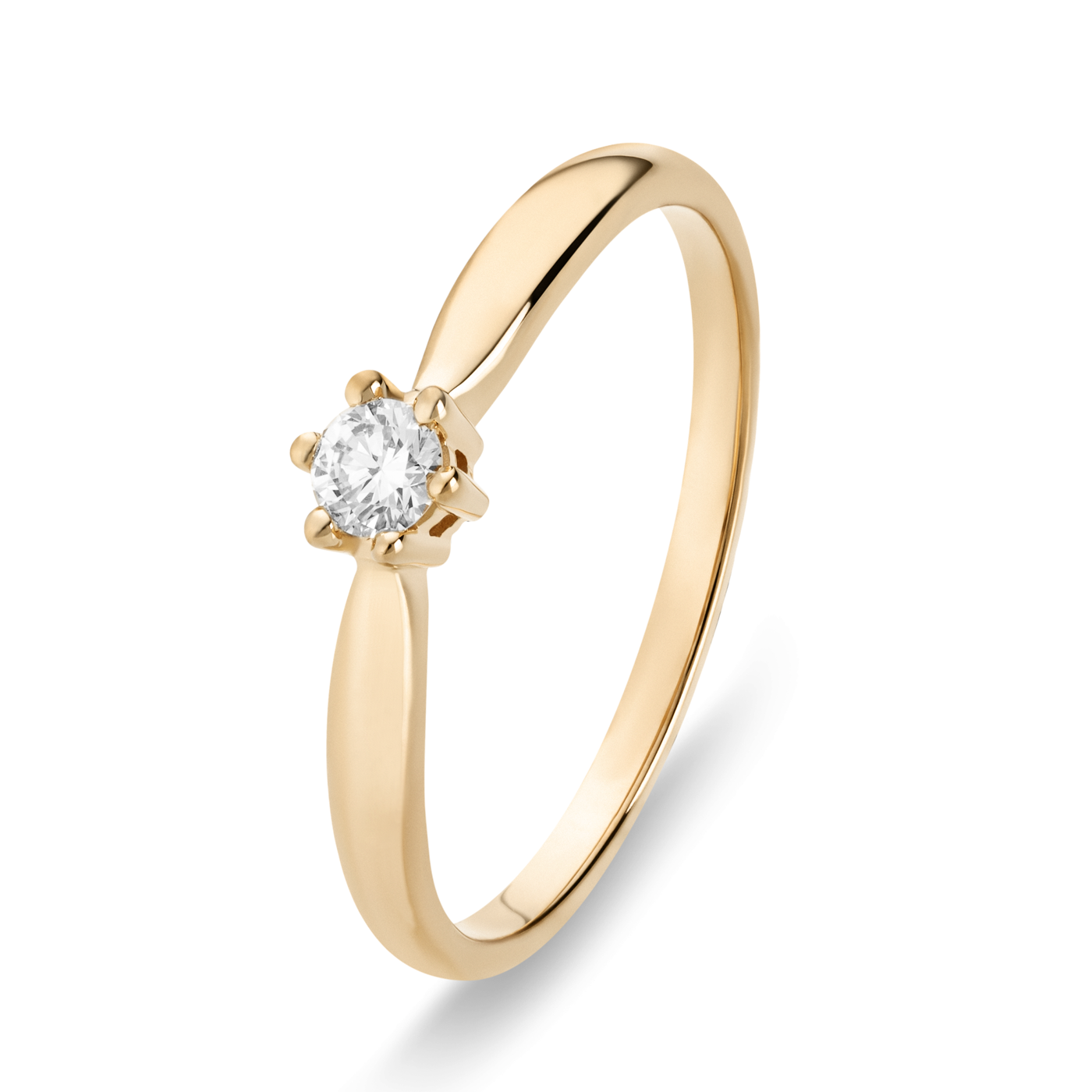 Ring Diamant ca. 0,10 ct. 333er Gelbgold Select Solitär Ring Diamant ca. 0,10 ct. 333er Gelbgold Select Solitär