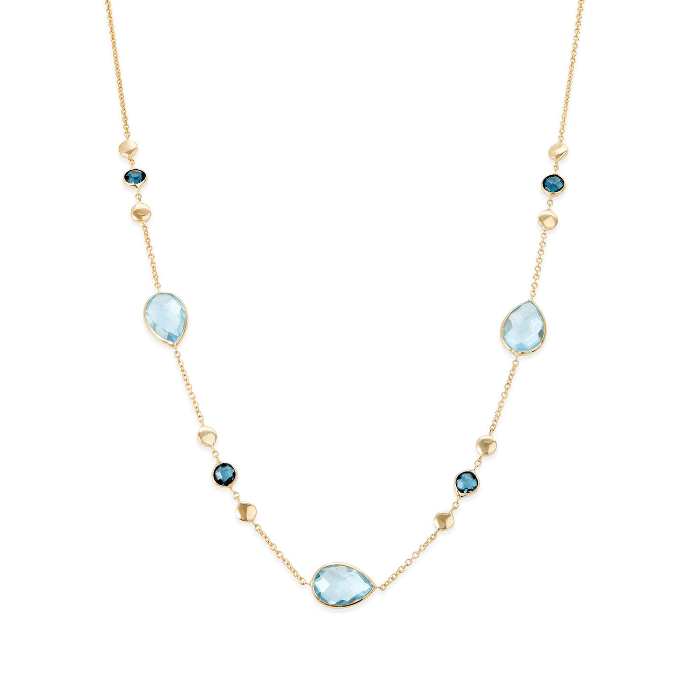 Edelsteinkette Blautopas 375er Gelbgold Sky blue Edelsteinkette Blautopas 375er Gelbgold Sky blue