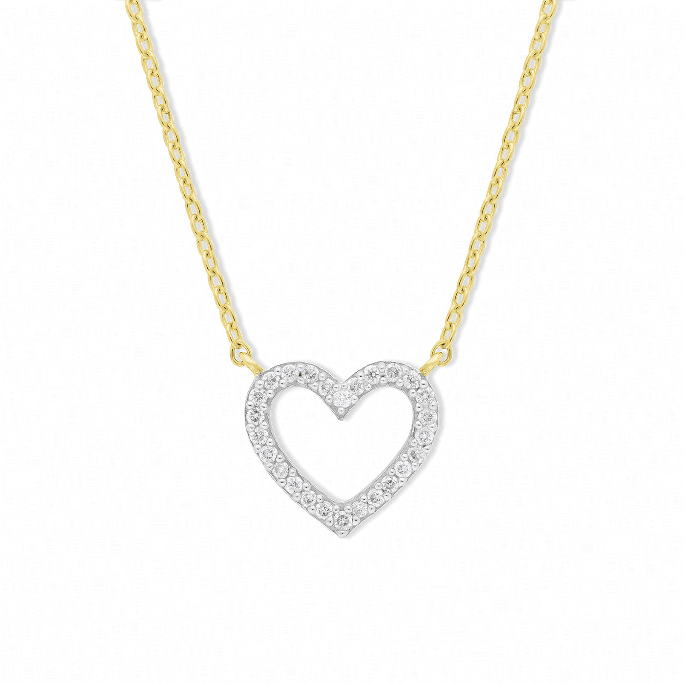 Kette Diamant zus. ca. 0,07 ct. 333er Gelbgold rhod. Kette Diamant zus. ca. 0,07 ct. 333er Gelbgold rhod.