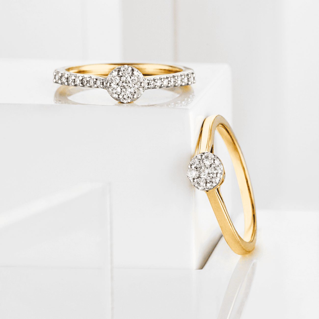 Ring Diamant zus.ca. 0,15 ct. 585er Gelbgold Calendula Ring Diamant zus.ca. 0,15 ct. 585er Gelbgold Calendula