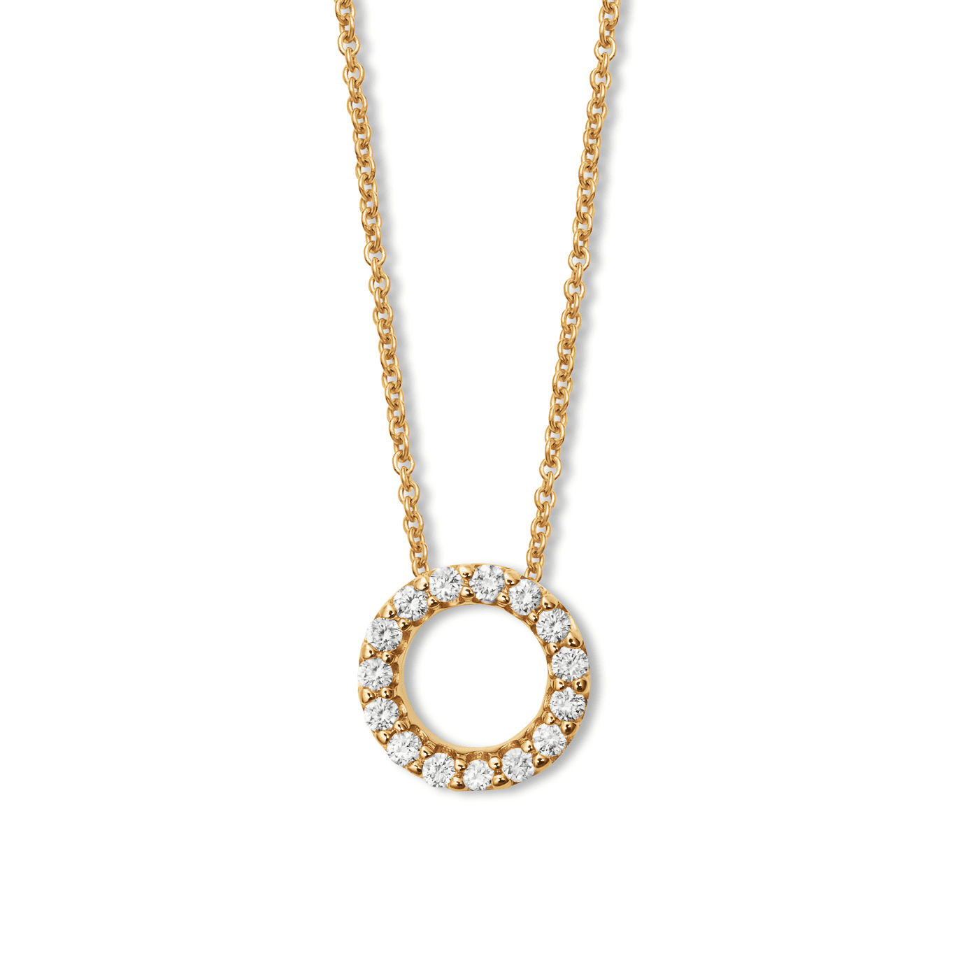 Kette Diamant zus. ca. 0,12 ct. 585er Gelbgold Anemone Kette Diamant zus. ca. 0,12 ct. 585er Gelbgold Anemone