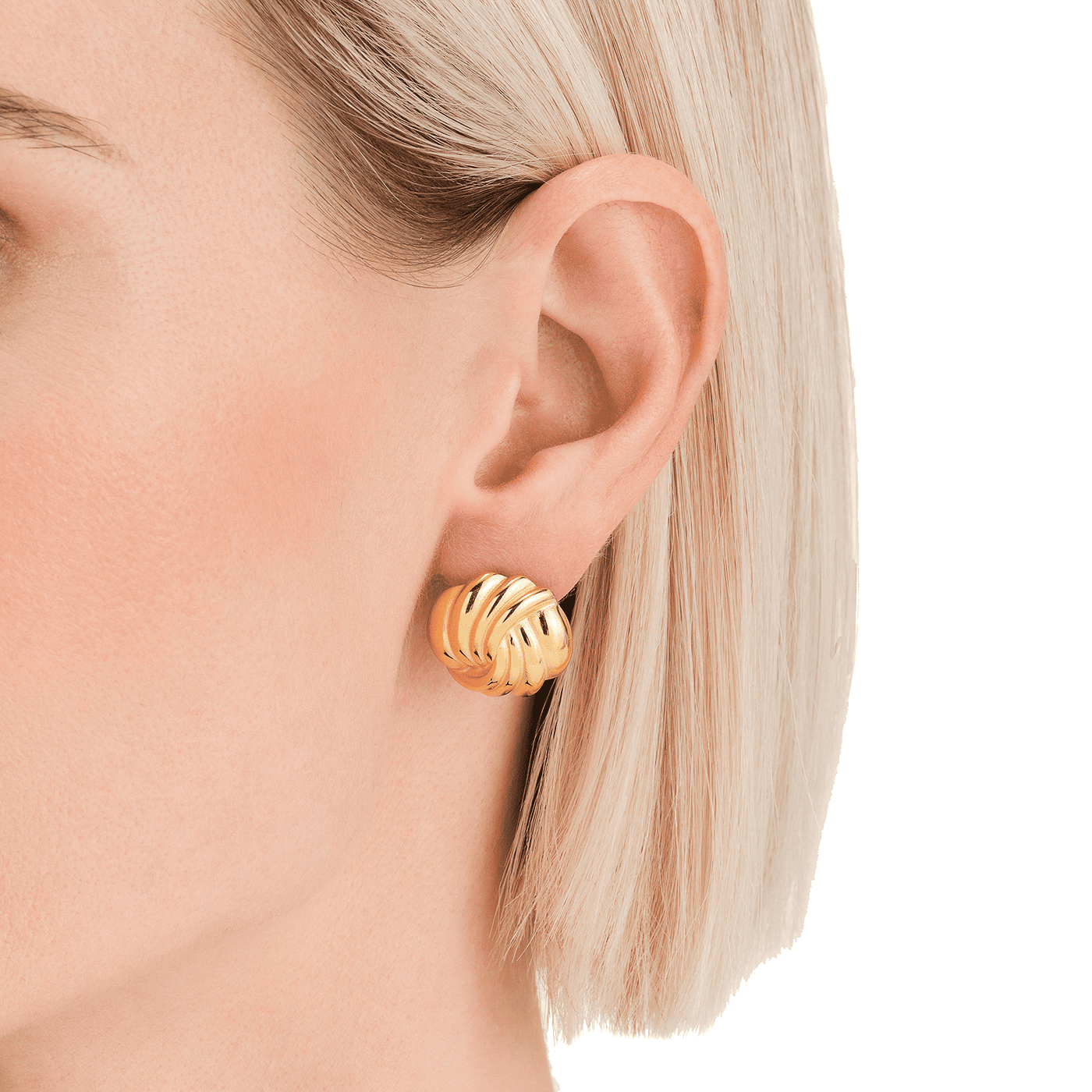 Ohrringe Edelstahl gelb vergoldet Modern Vintage