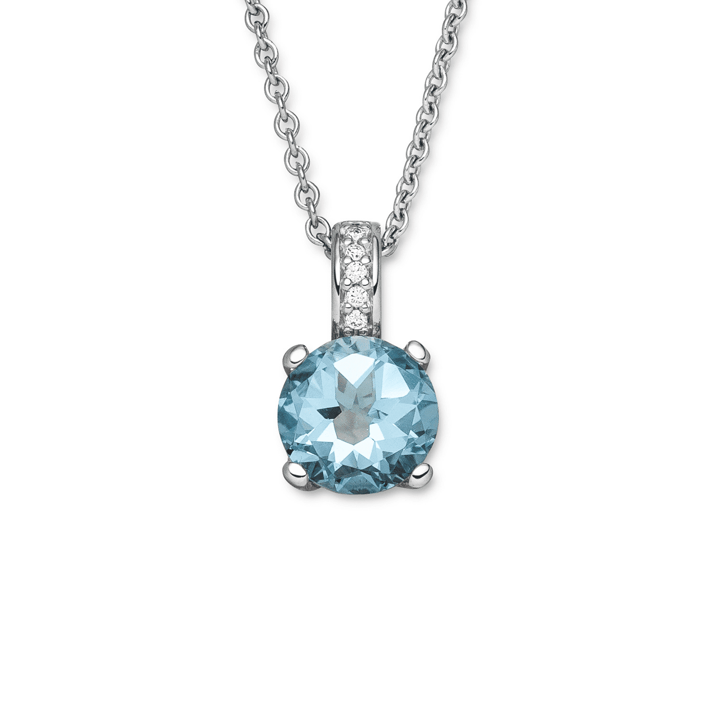 Edelsteinkette Diamant ca. 0,03 ct. 585er Weißgold Edelsteinkette Diamant ca. 0,03 ct. 585er Weißgold
