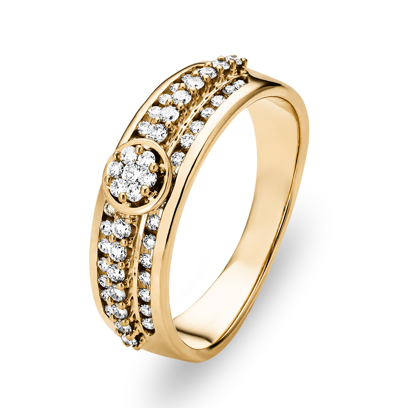 Ring Diamant zus. ca. 0,40 ct. 585er Gelbgold Hortensia Ring Diamant zus. ca. 0,40 ct. 585er Gelbgold Hortensia