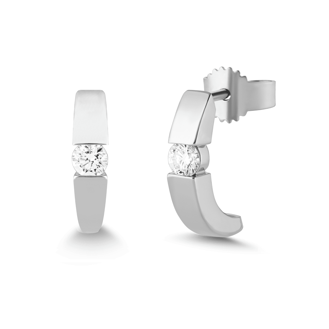 Ohrringe Diamant ca. 0,20 ct. 585er Weißgold In Love Solitär Ohrringe Diamant ca. 0,20 ct. 585er Weißgold In Love Solitär