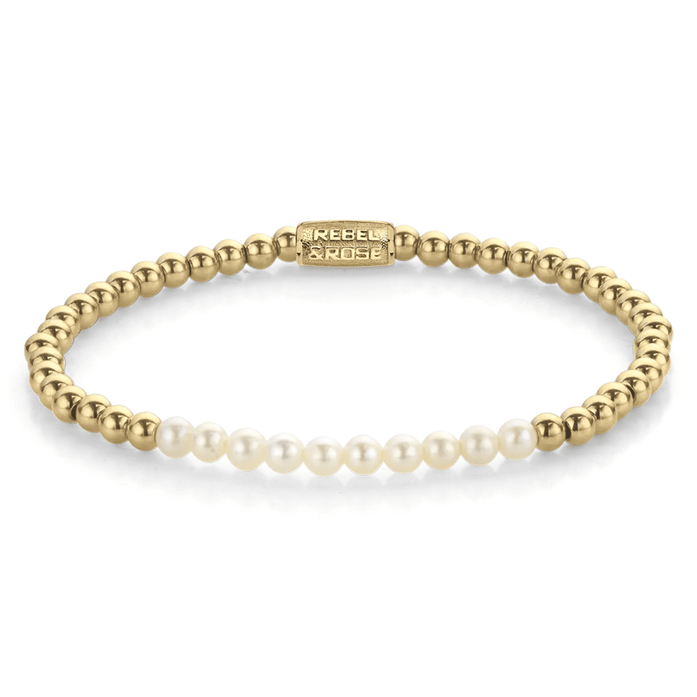 Armband Edelstahl gelb vergoldet Pearl Gem meets Yellow Gold Armband Edelstahl gelb vergoldet Pearl Gem meets Yellow Gold