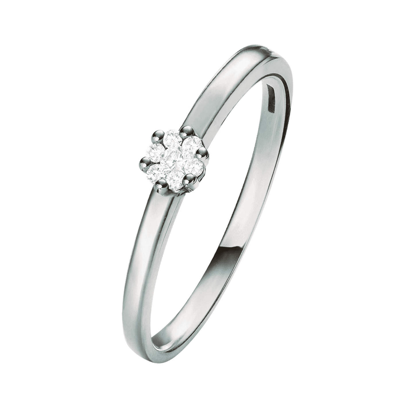 Ring Diamant zus. ca. 0,10 ct. 333er Gelbgold rhod. Ring Diamant zus. ca. 0,10 ct. 333er Gelbgold rhod.