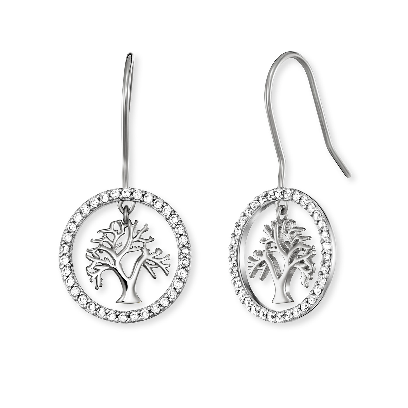 Ohrringe Zirkonia 925er Silber Lebensbaum Ohrringe Zirkonia 925er Silber Lebensbaum