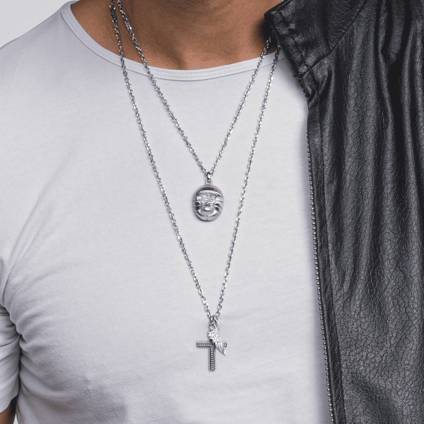 Kette Edelstahl Kreuz