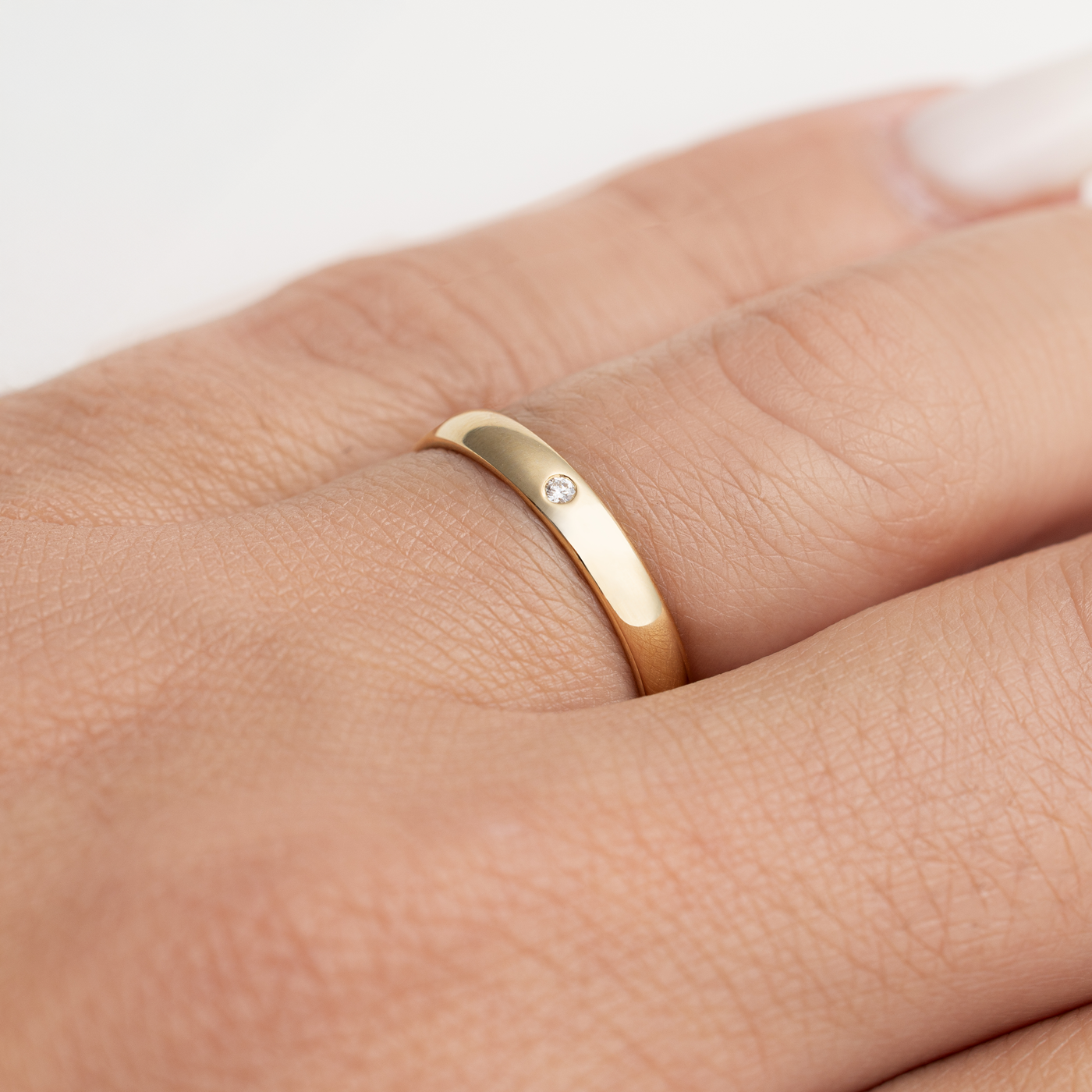 Trauring ca. 0,01 ct. 585er Gelbgold Mainz