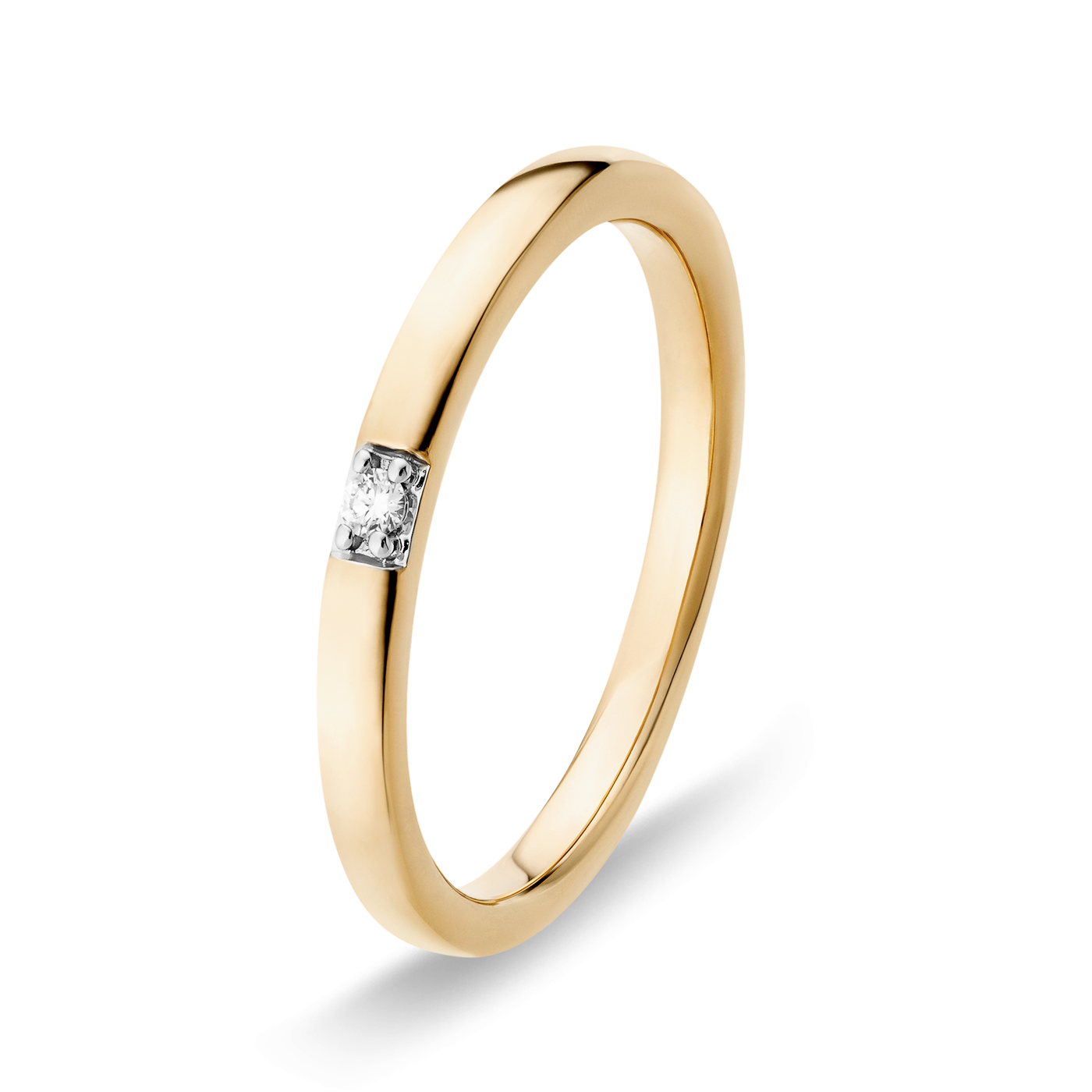 Ring Diamant ca. 0,02 ct. 333er Gelbgold Pure Solitär Ring Diamant ca. 0,02 ct. 333er Gelbgold Pure Solitär