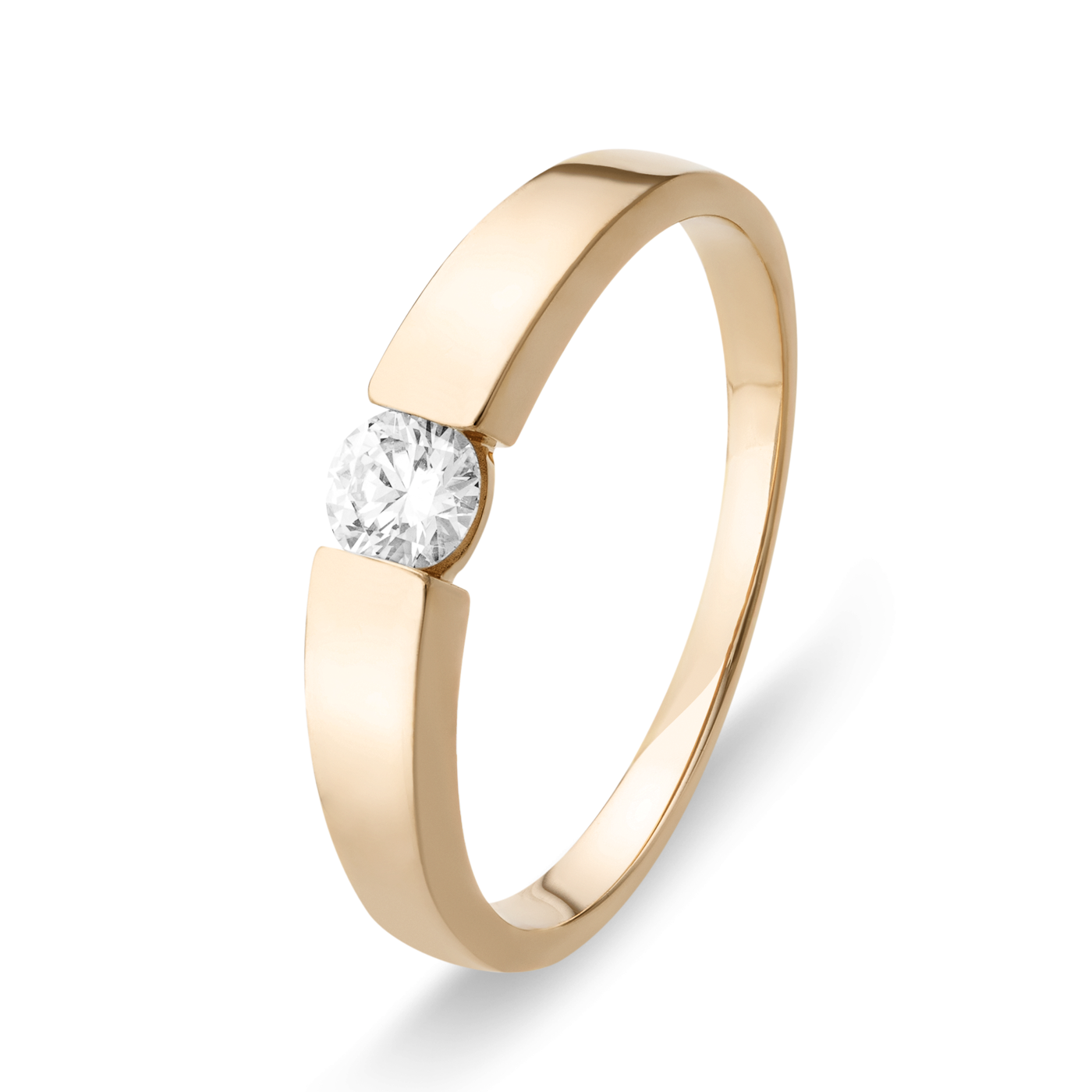 Ring Diamant ca. 0,20 ct. 585er Gelbgold In Love Solitär Ring Diamant ca. 0,20 ct. 585er Gelbgold In Love Solitär