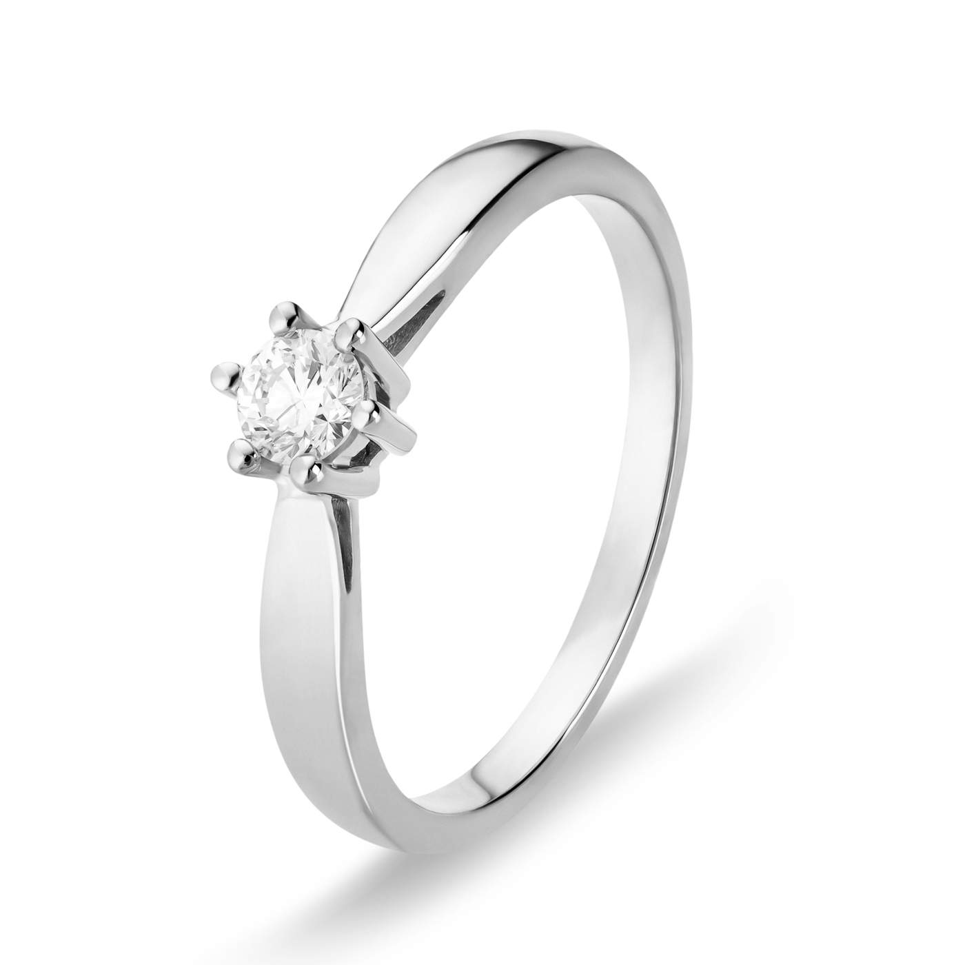 Ring Diamant ca. 0,20 ct. 333er Weißgold Select Solitär Ring Diamant ca. 0,20 ct. 333er Weißgold Select Solitär