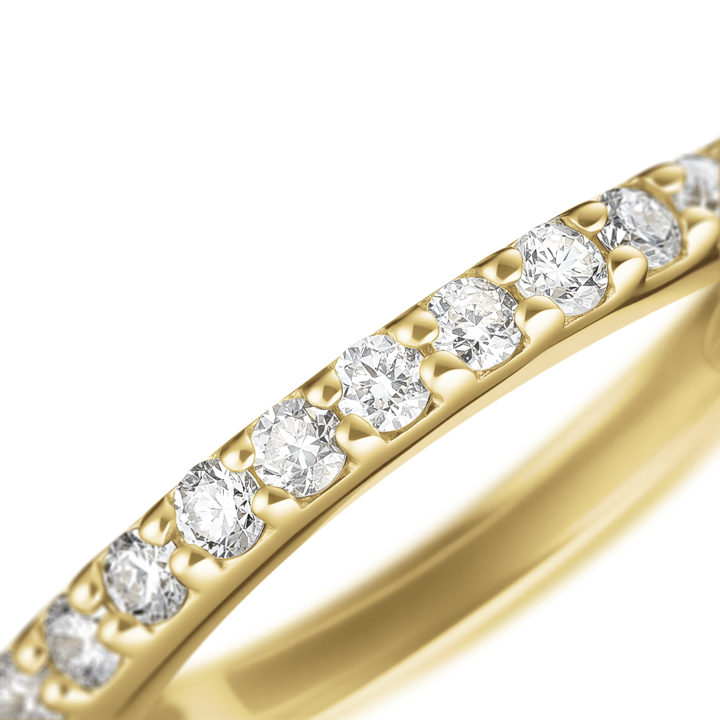 Ohrringe syn. Diamant zus. 0,111ct. 585er Gelbgold Glow