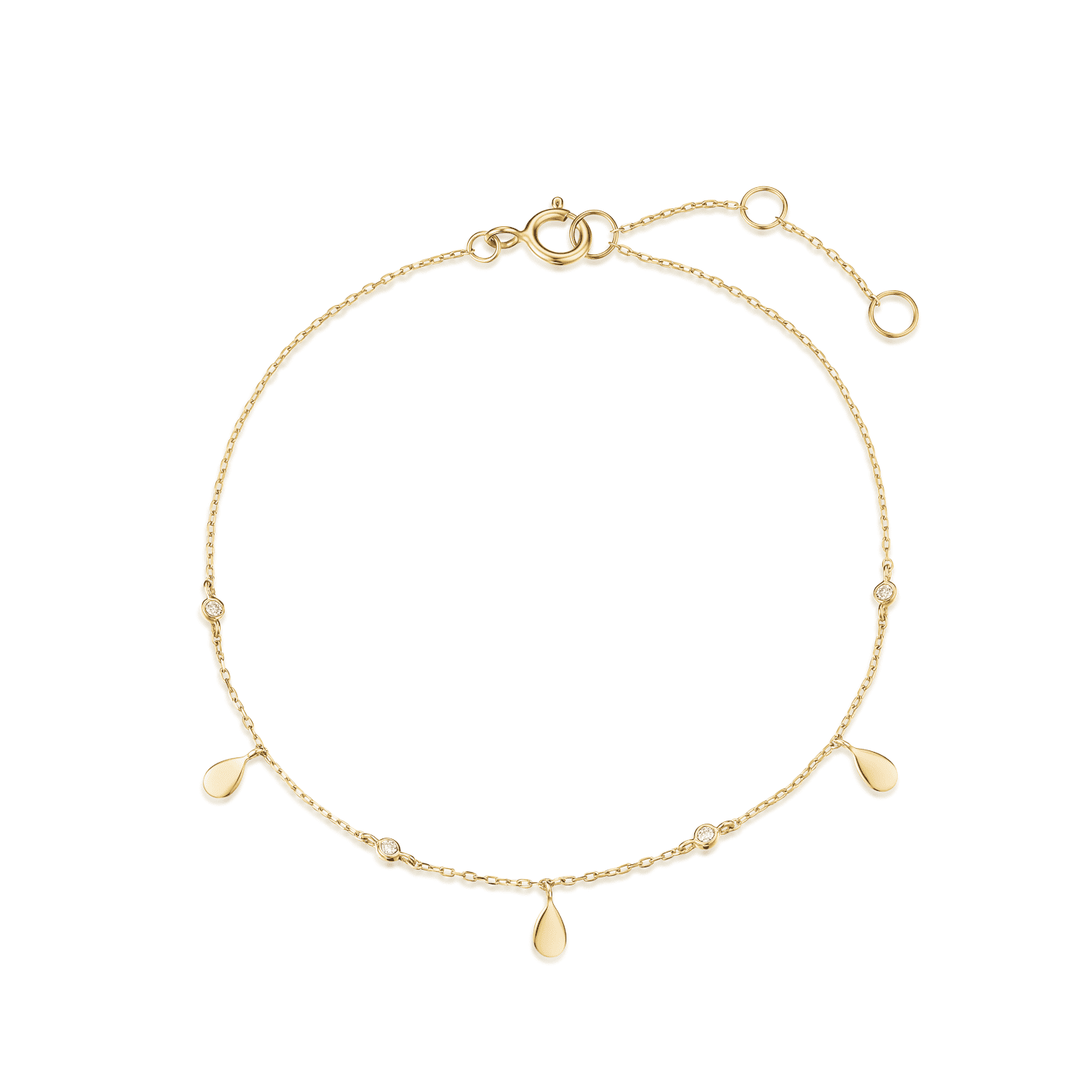 Armband syn. Diamant zus. 0,032ct. 585er Gelbgold Soleil