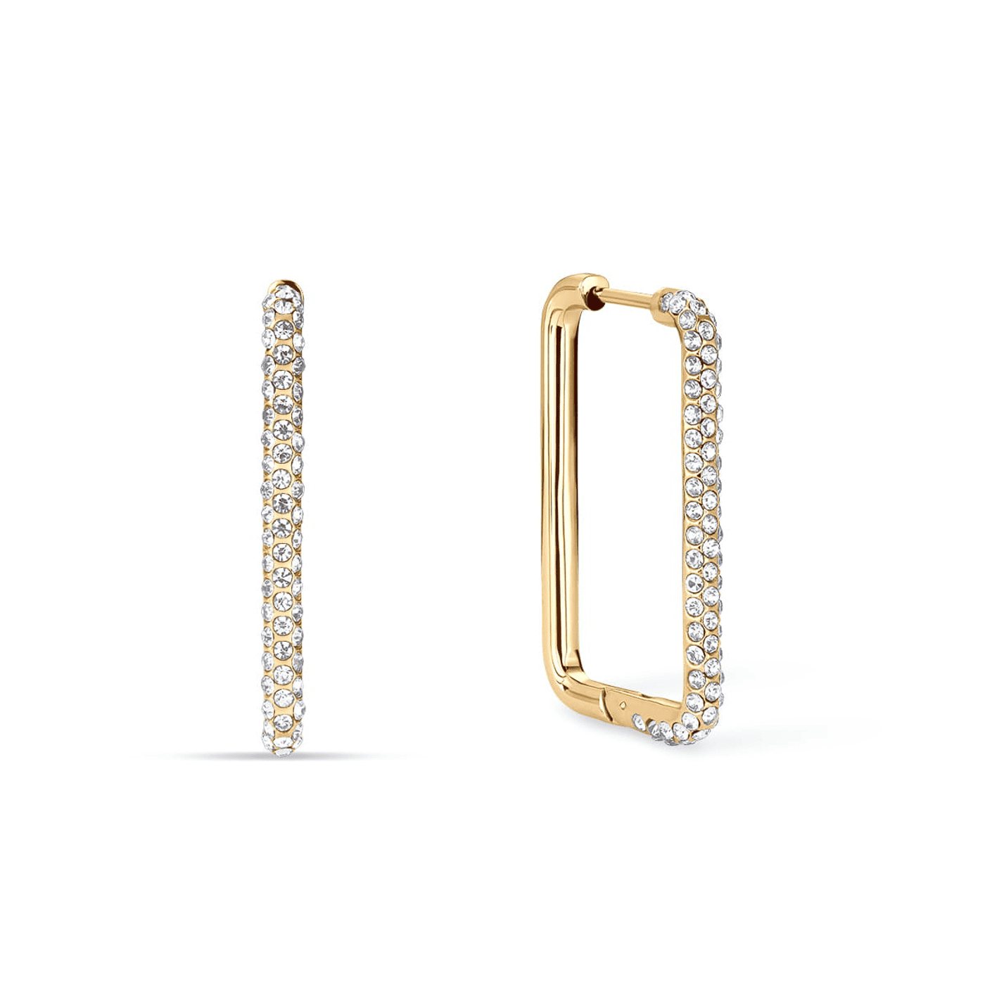 Ohrringe Glasstein Edelstahl gelb vergoldet Arctic Symphony