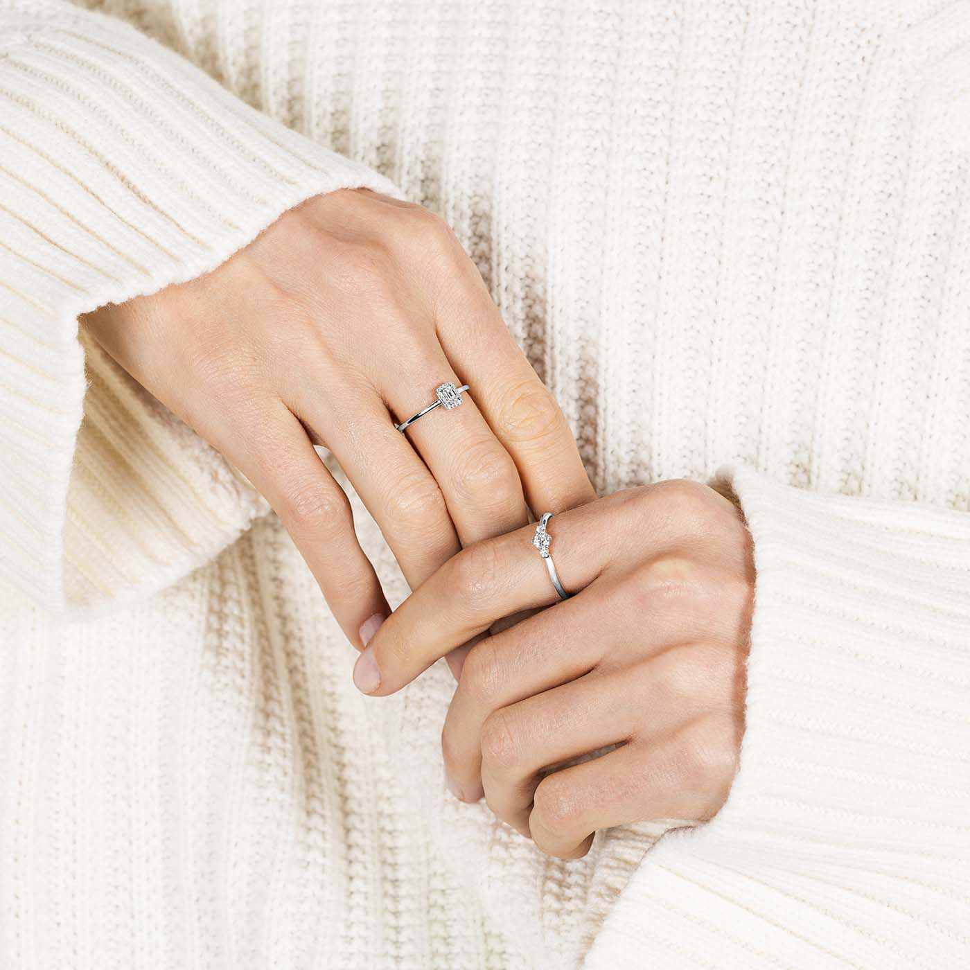 Ring Diamant zus. ca. 0,25 ct. 585er Weißgold Rose Ring Diamant zus. ca. 0,25 ct. 585er Weißgold Rose