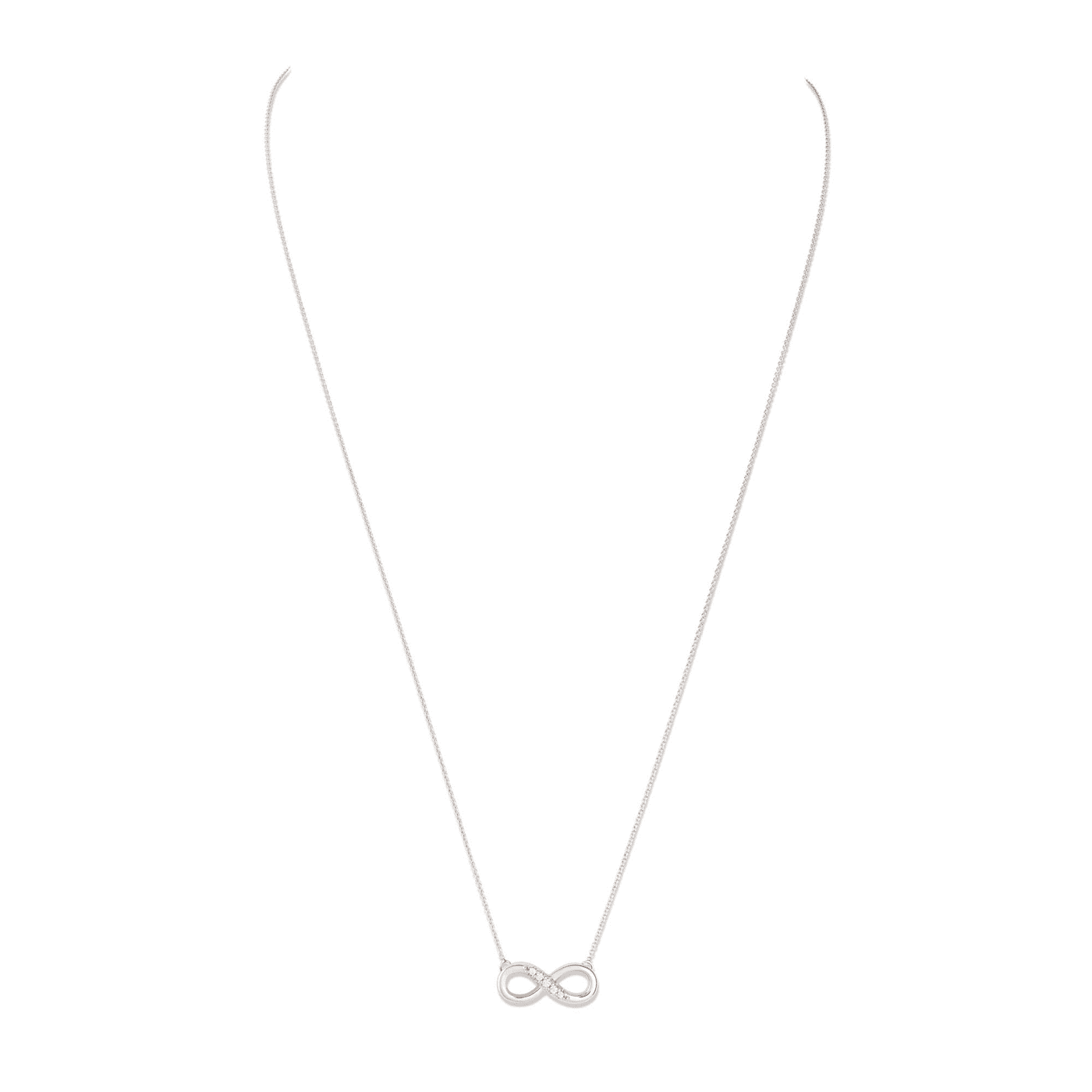 Kette Diamant zus. ca. 0,03 ct. 375er Weißgold Kette Diamant zus. ca. 0,03 ct. 375er Weißgold