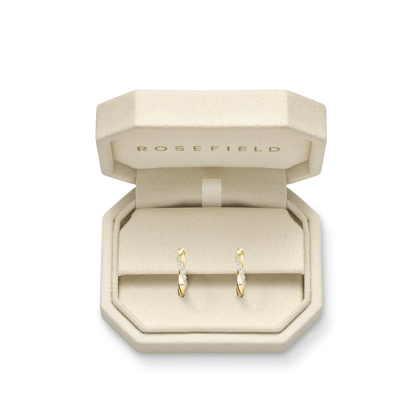 Ohrringe syn. Diamant zus. 0,081ct. 585er Gelbgold Twirl