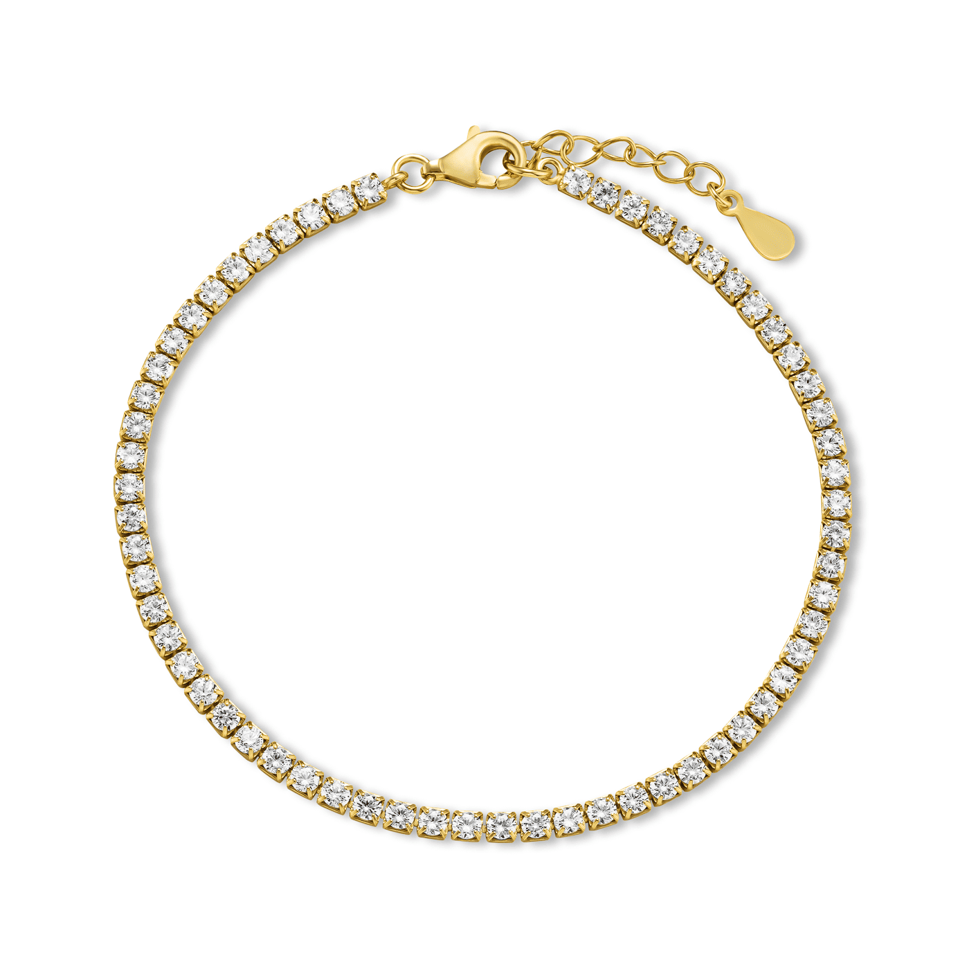 Armband Zirkonia 925er Silber vergoldet Armband Zirkonia 925er Silber vergoldet