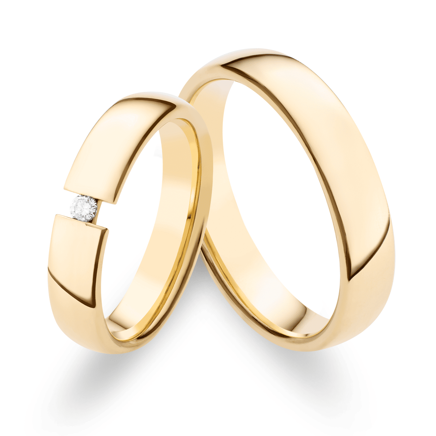 Trauring ca. 0,04 ct. 585er Gelbgold Arosa Trauring ca. 0,04 ct. 585er Gelbgold Arosa