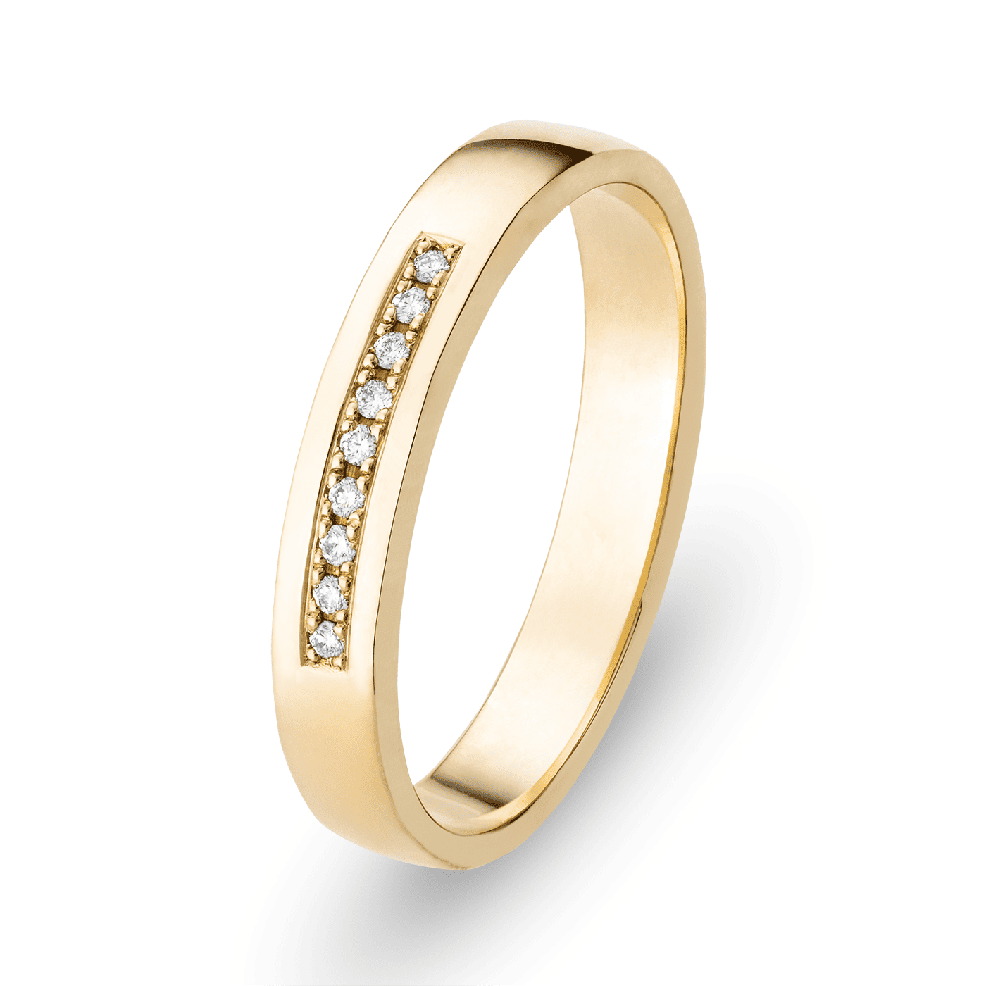Trauring zus. ca. 0,045 ct. 585er Gelbgold Palermo Trauring zus. ca. 0,045 ct. 585er Gelbgold Palermo