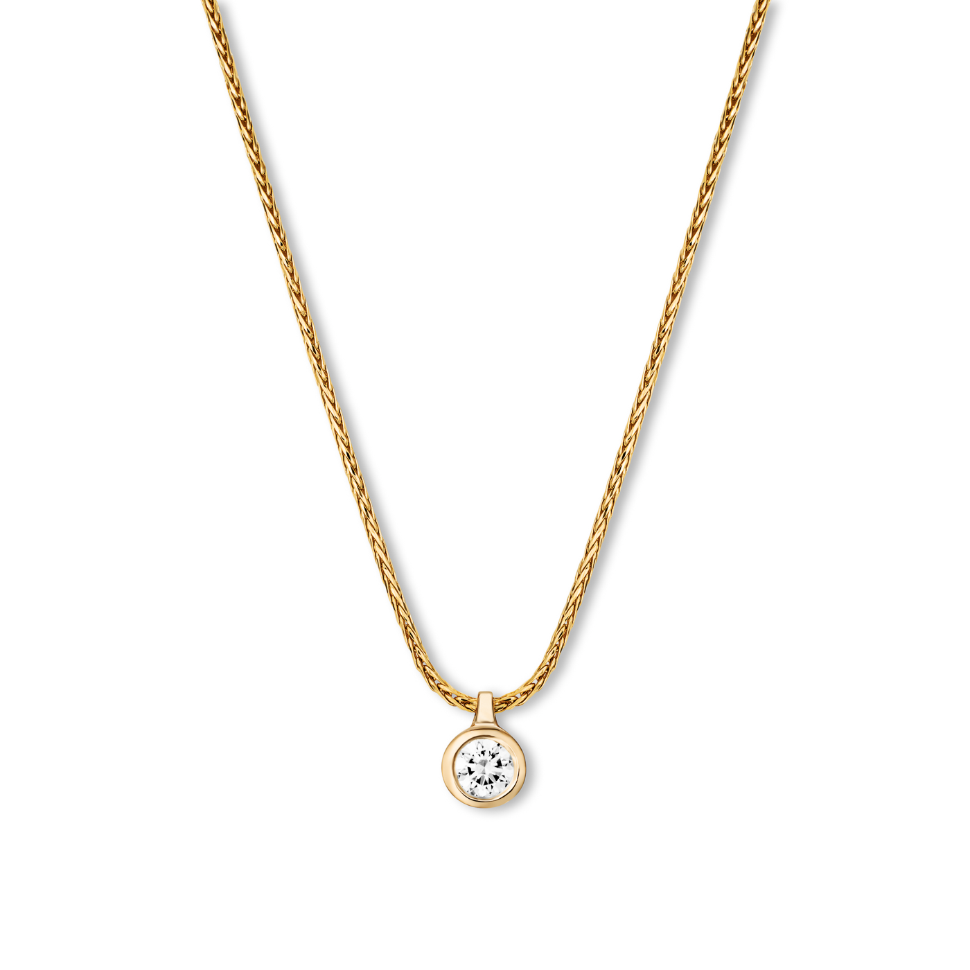 Kette Diamant ca. 0,15 ct. 585er Gelbgold In Love Solitär Kette Diamant ca. 0,15 ct. 585er Gelbgold In Love Solitär