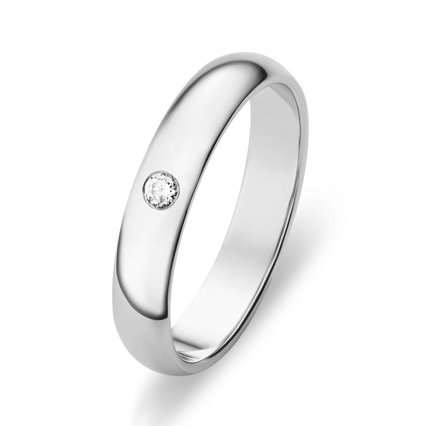 Trauring ca. 0,03 ct. 585er Weißgold Bonn