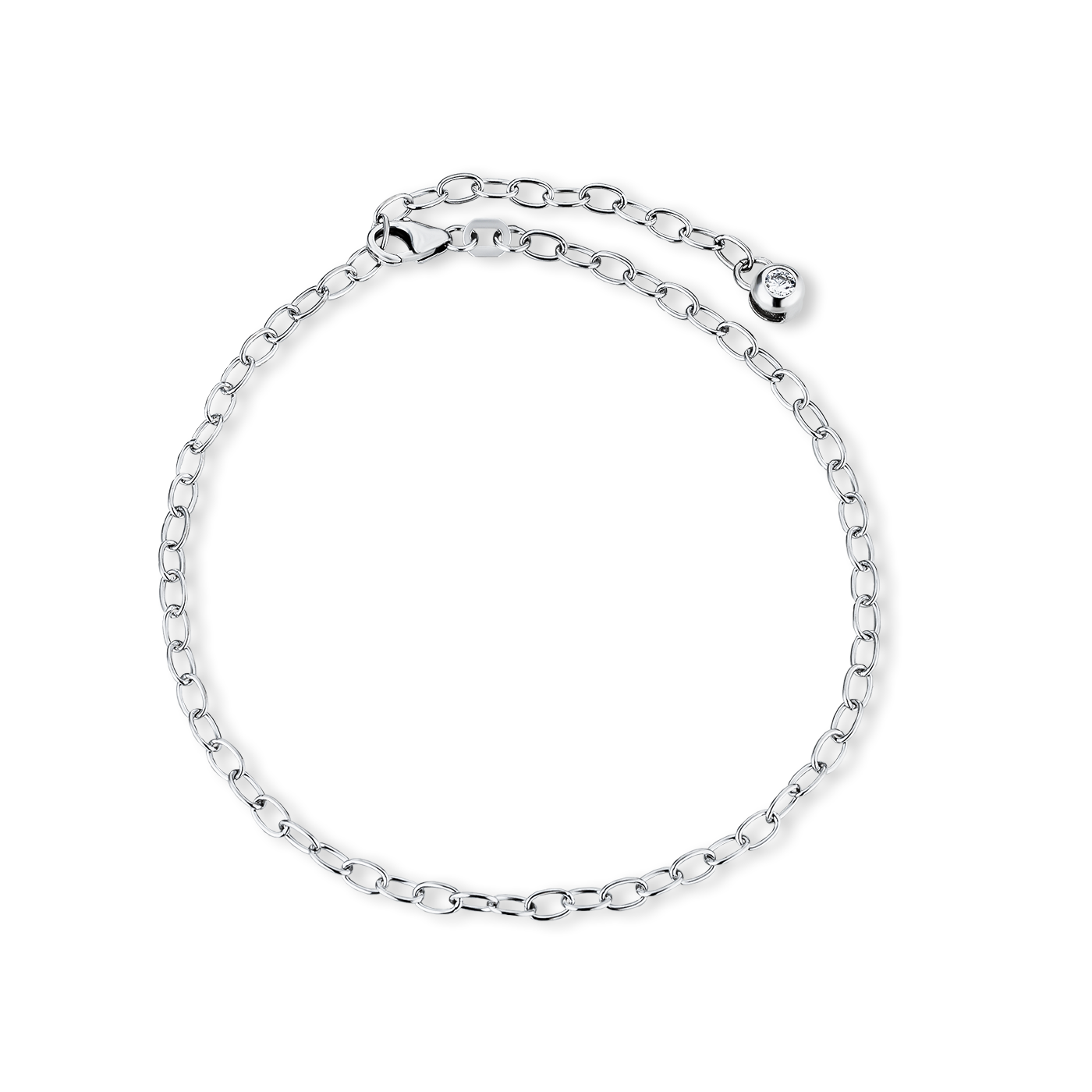 Fußkette Zirkonia 925er Silber  Fußkette Zirkonia 925er Silber