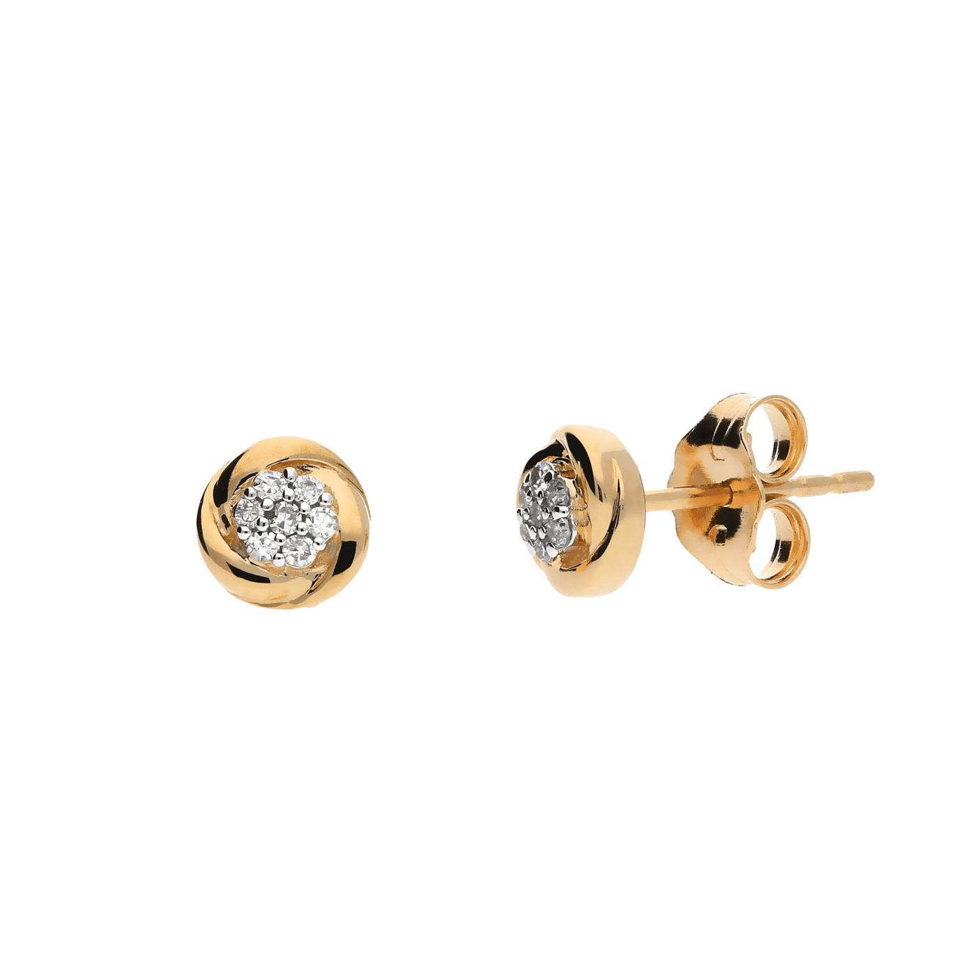 Ohrringe Diamant zus. ca. 0,07 ct. 333er Gelbgold Ohrringe Diamant zus. ca. 0,07 ct. 333er Gelbgold