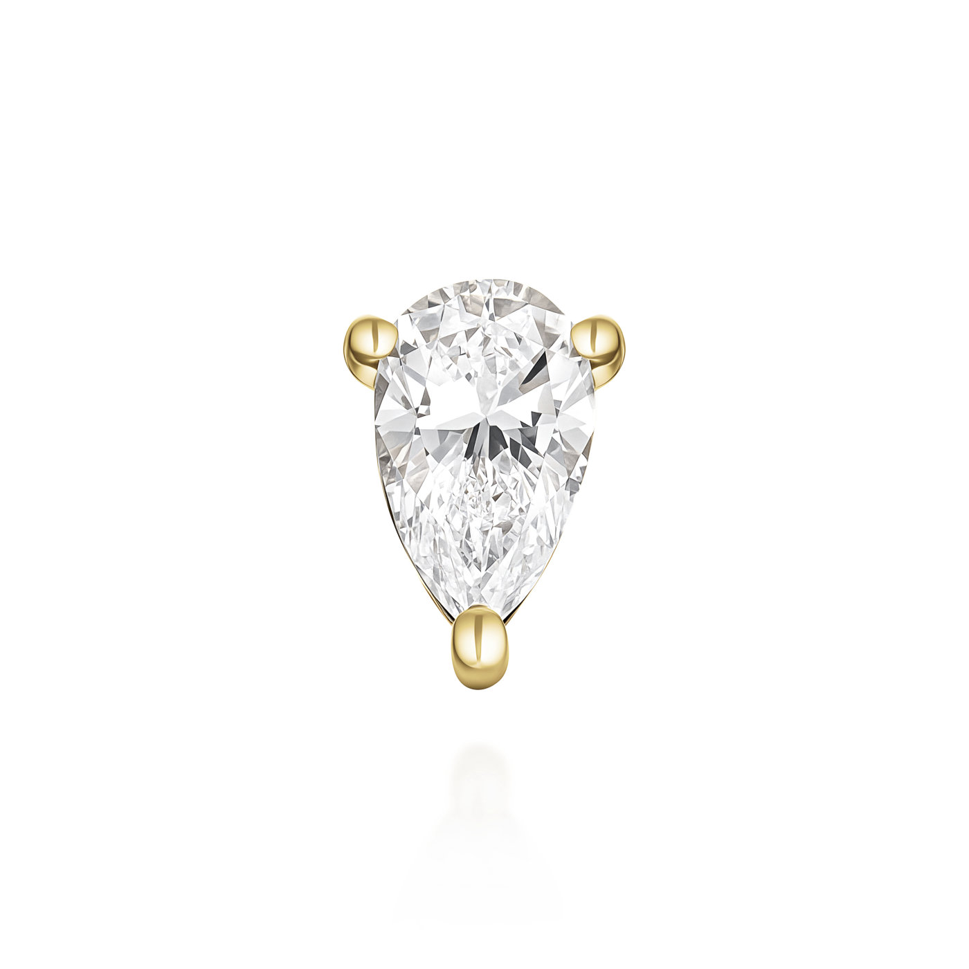 Ohrringe syn. Diamant zus. 0,337ct. 585er Gelbgold Marquise Ohrringe syn. Diamant zus. 0,337ct. 585er Gelbgold Marquise
