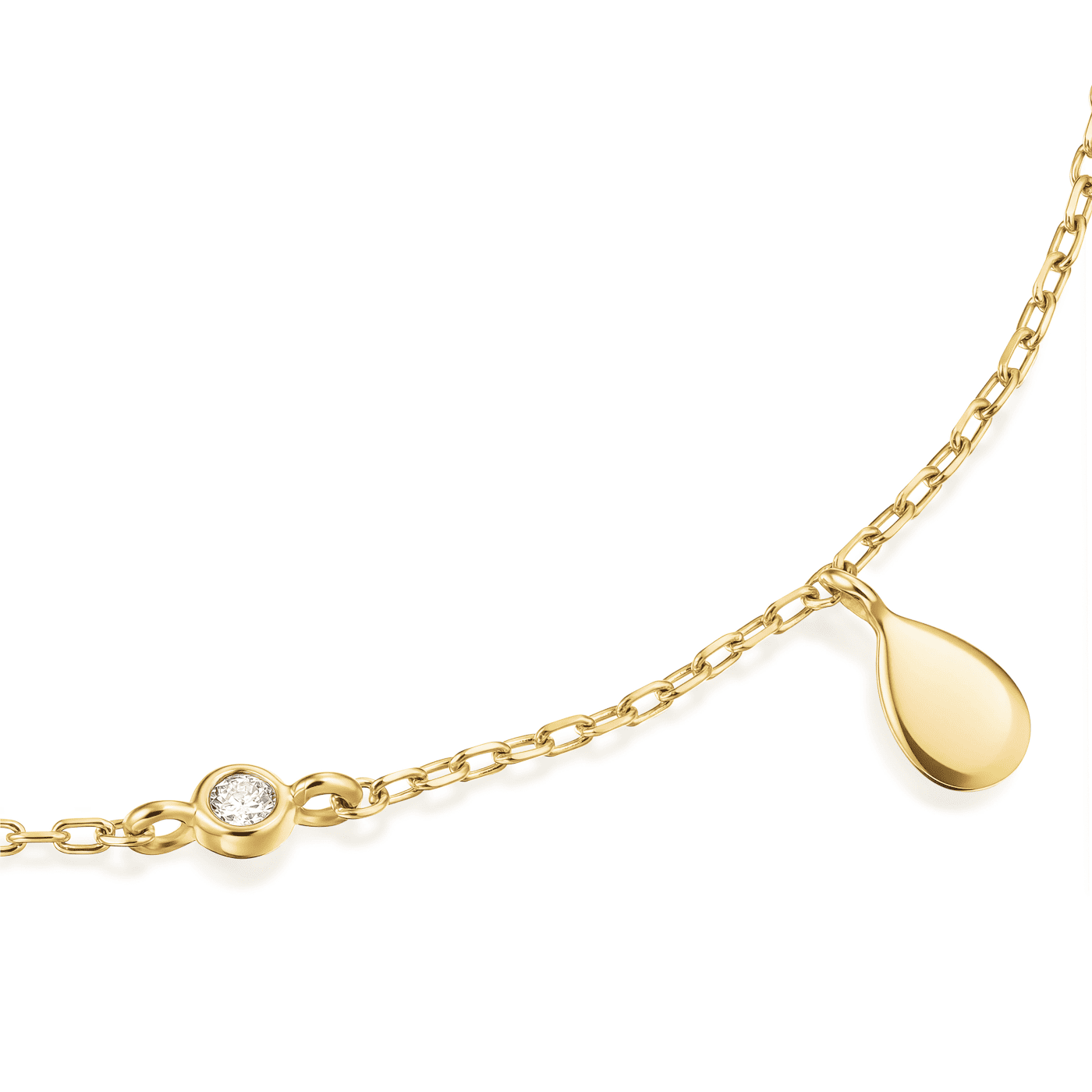 Armband syn. Diamant zus. 0,032ct. 585er Gelbgold Soleil