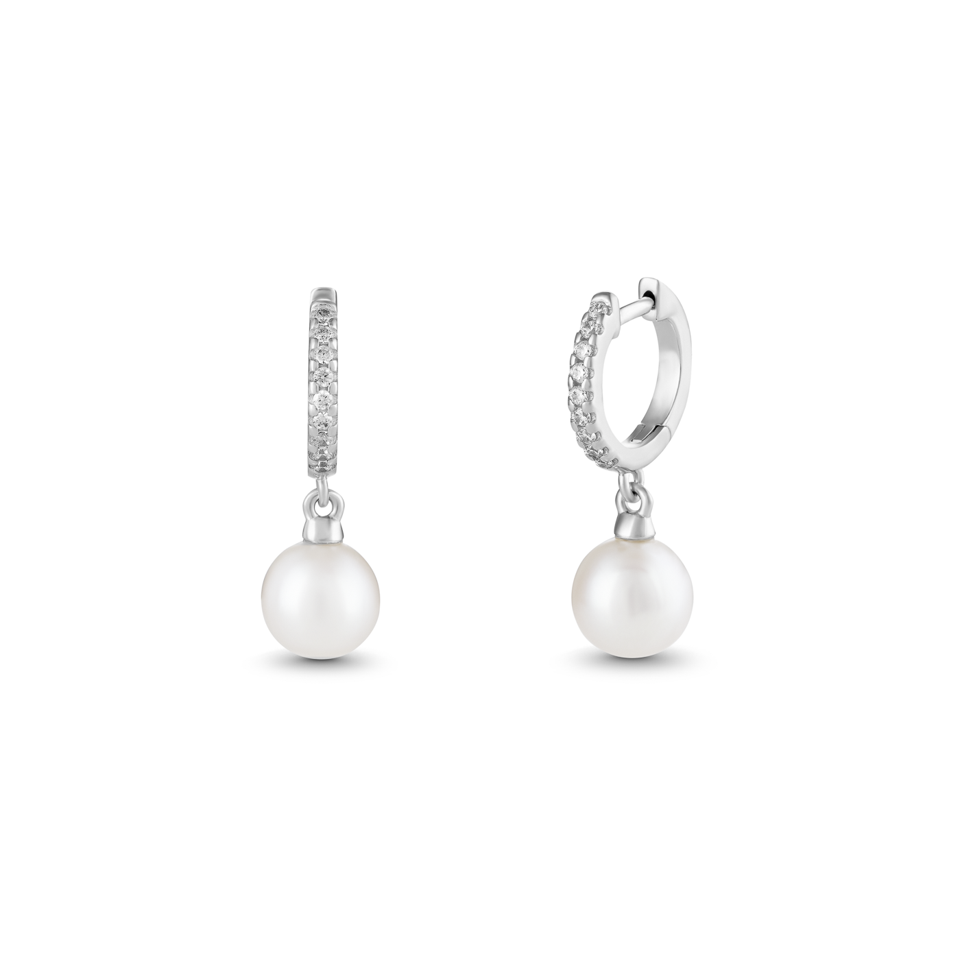 Perlenohrringe 925er Silber Süßwasser-Zuchtperle Perlenohrringe 925er Silber Süßwasser-Zuchtperle
