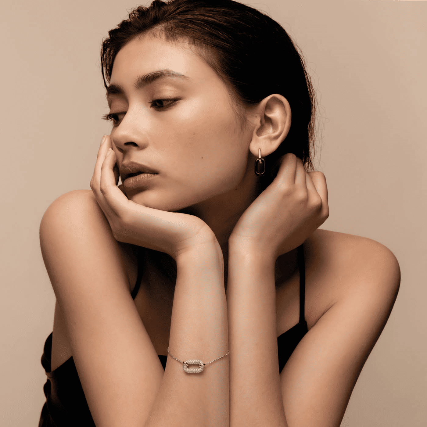 Ohrringe Zirkonia 925er Silber bicolor Ohrringe Zirkonia 925er Silber bicolor