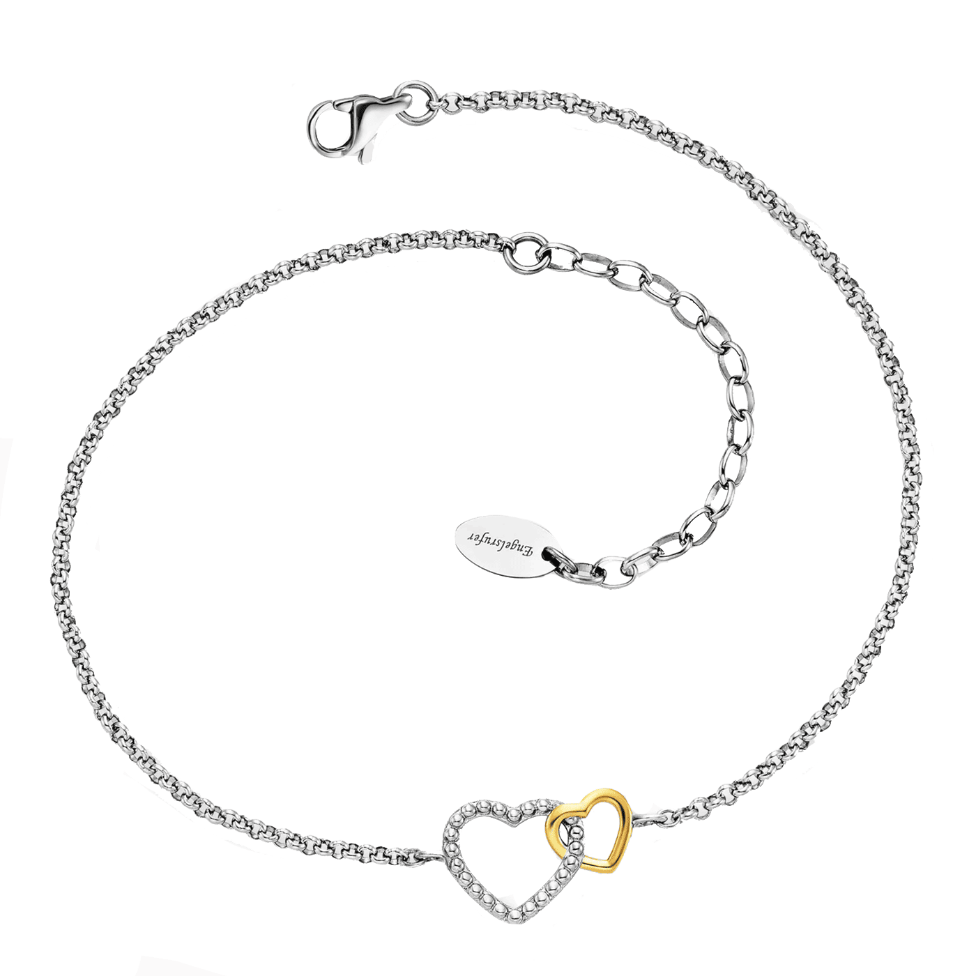 Fußkette 925er Silber bicolor Herzen Fußkette 925er Silber bicolor Herzen