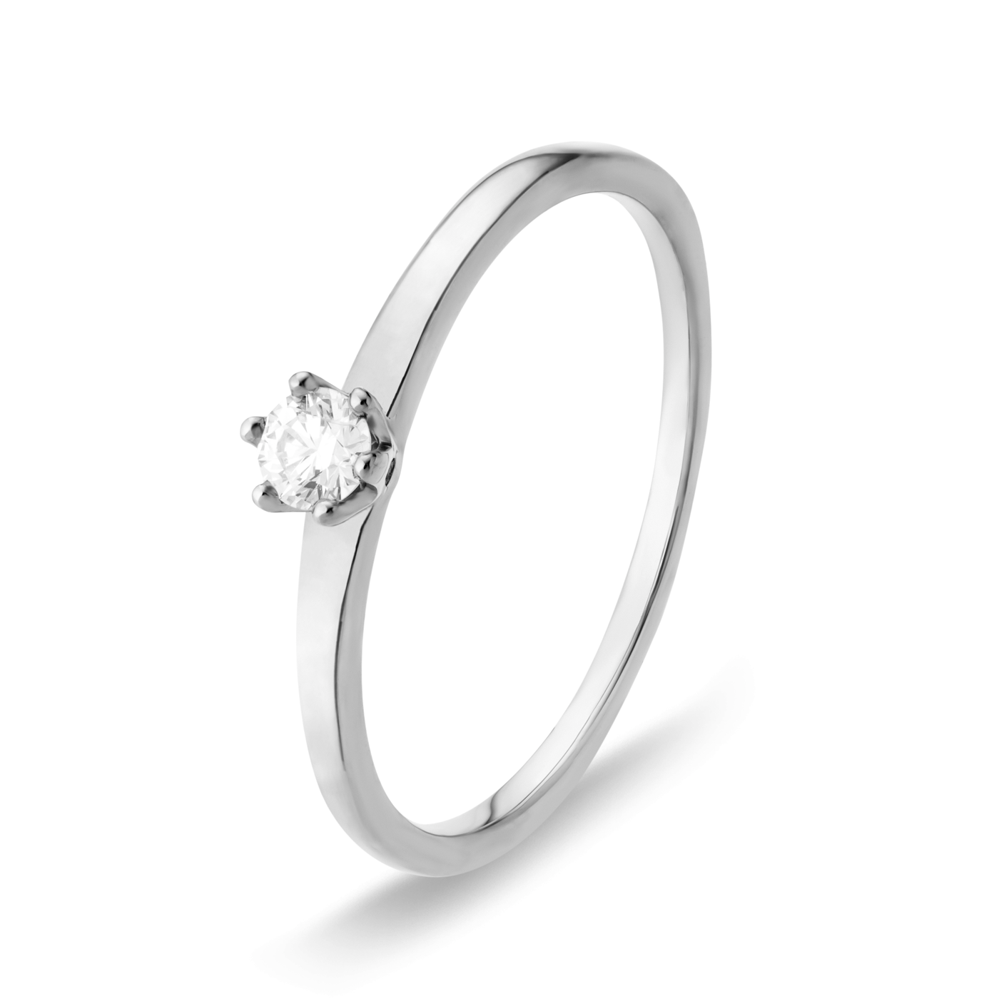 Ring Diamant ca. 0,10 ct. 585er Weißgold In Love Solitär Ring Diamant ca. 0,10 ct. 585er Weißgold In Love Solitär
