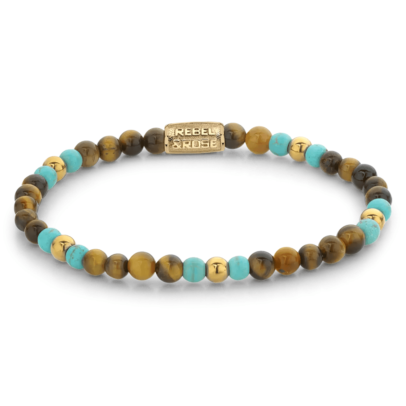 Armband Edelstahl gelb vergoldet Mix Tiger Turquoise Armband Edelstahl gelb vergoldet Mix Tiger Turquoise