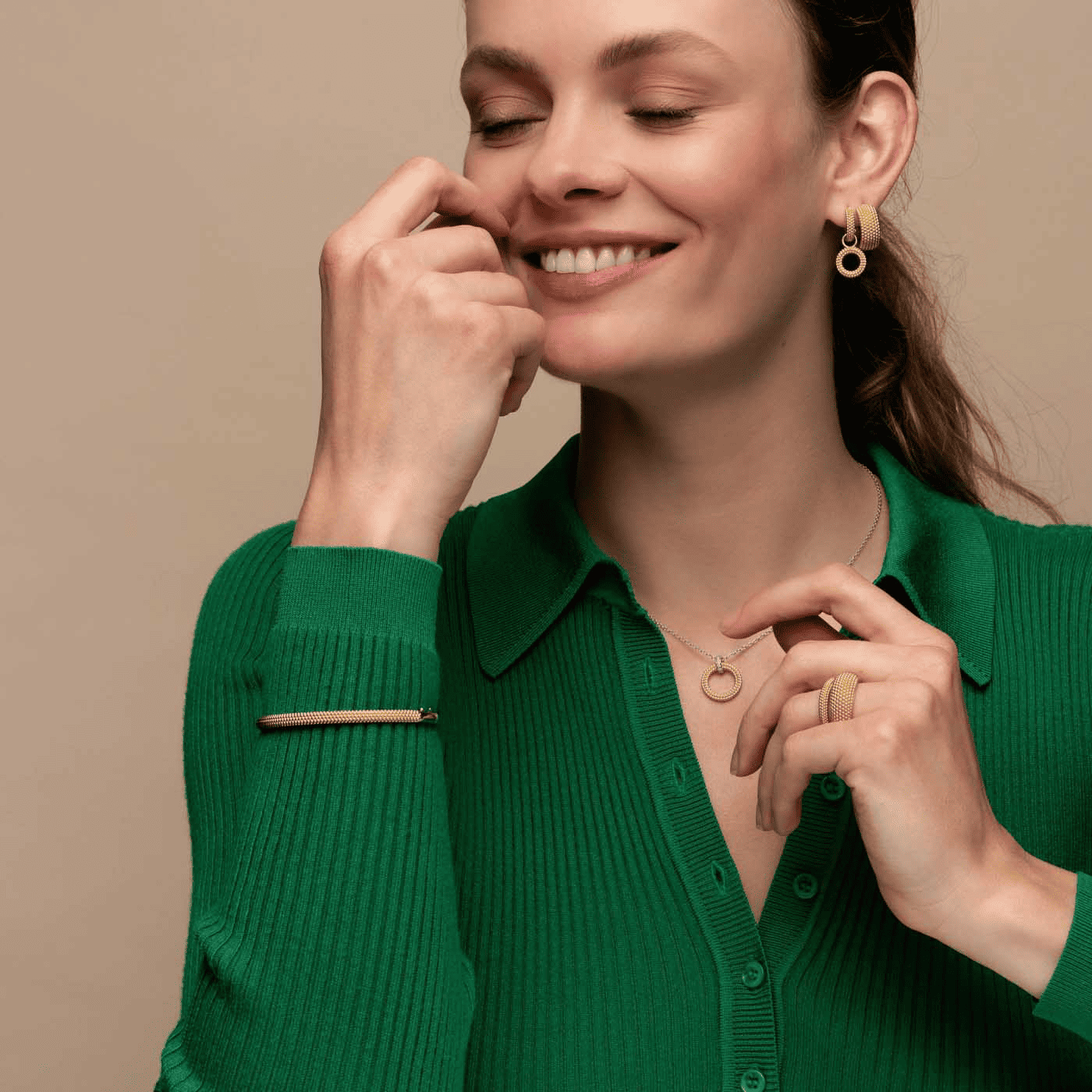 Kette Zirkonia 925er Silber Bicolor Kette Zirkonia 925er Silber Bicolor