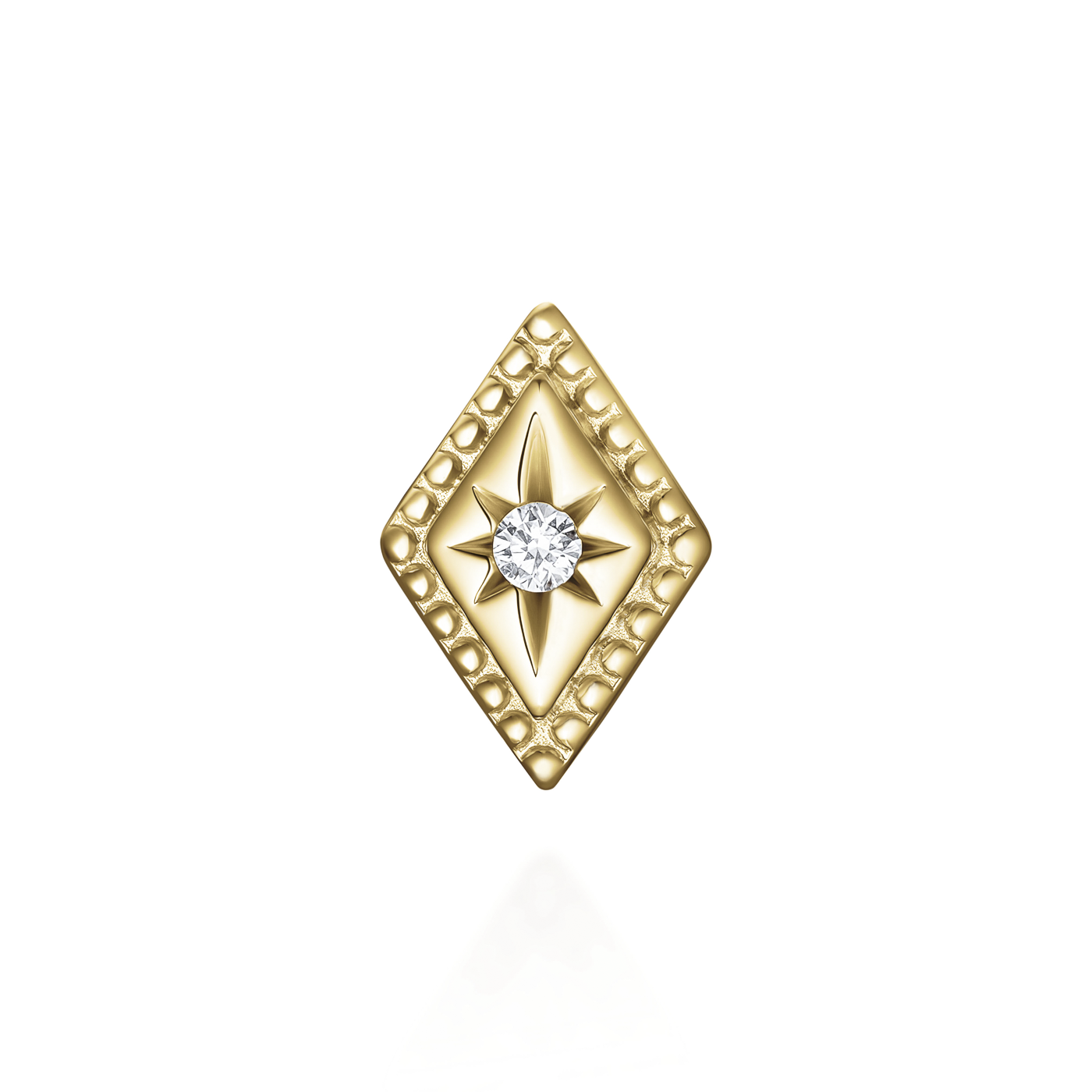 Ohrringe syn. Diamant zus. 0,011ct. 585er Gelbgold Regalia