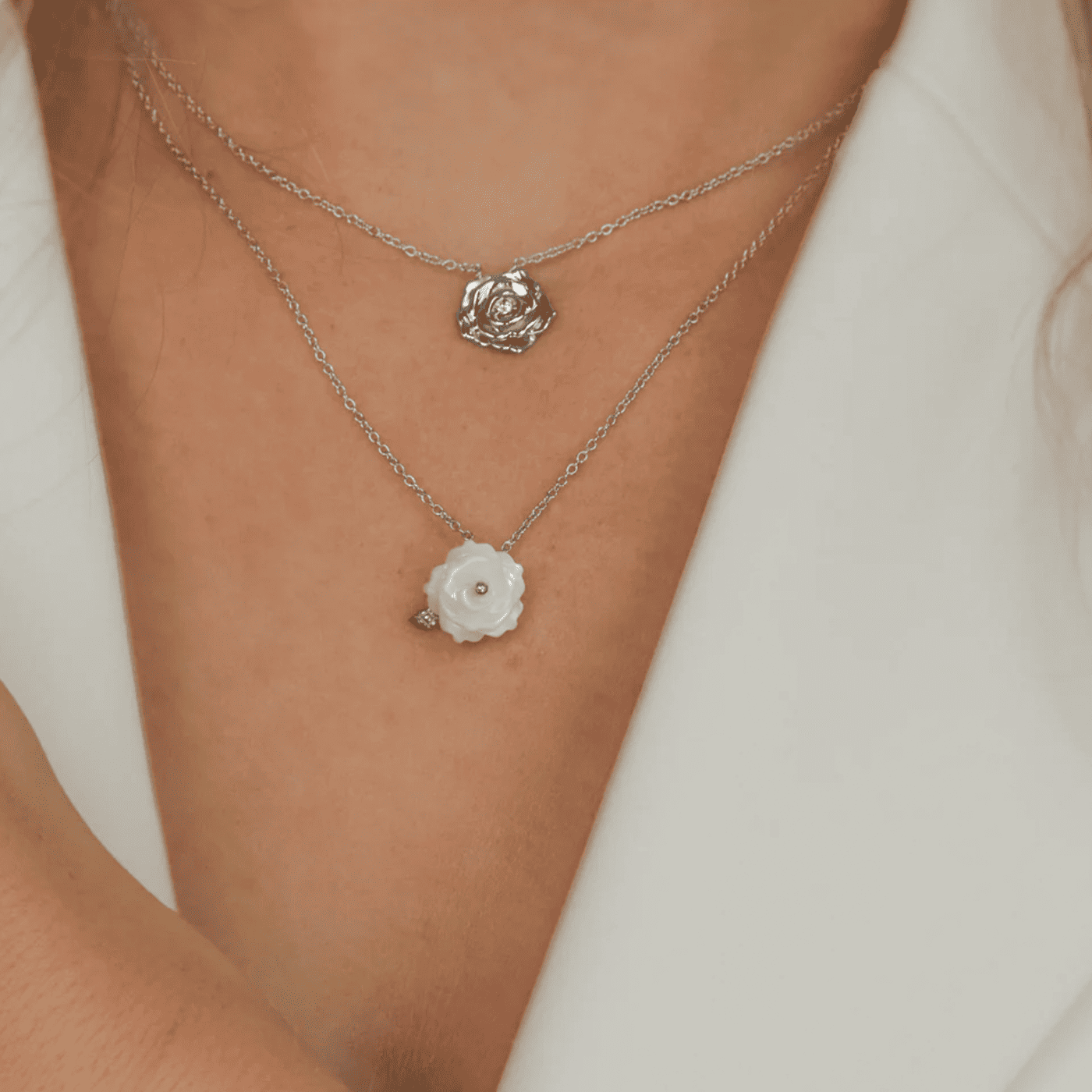 Kette Perlmutt 925er Silber Elegant Kette Perlmutt 925er Silber Elegant