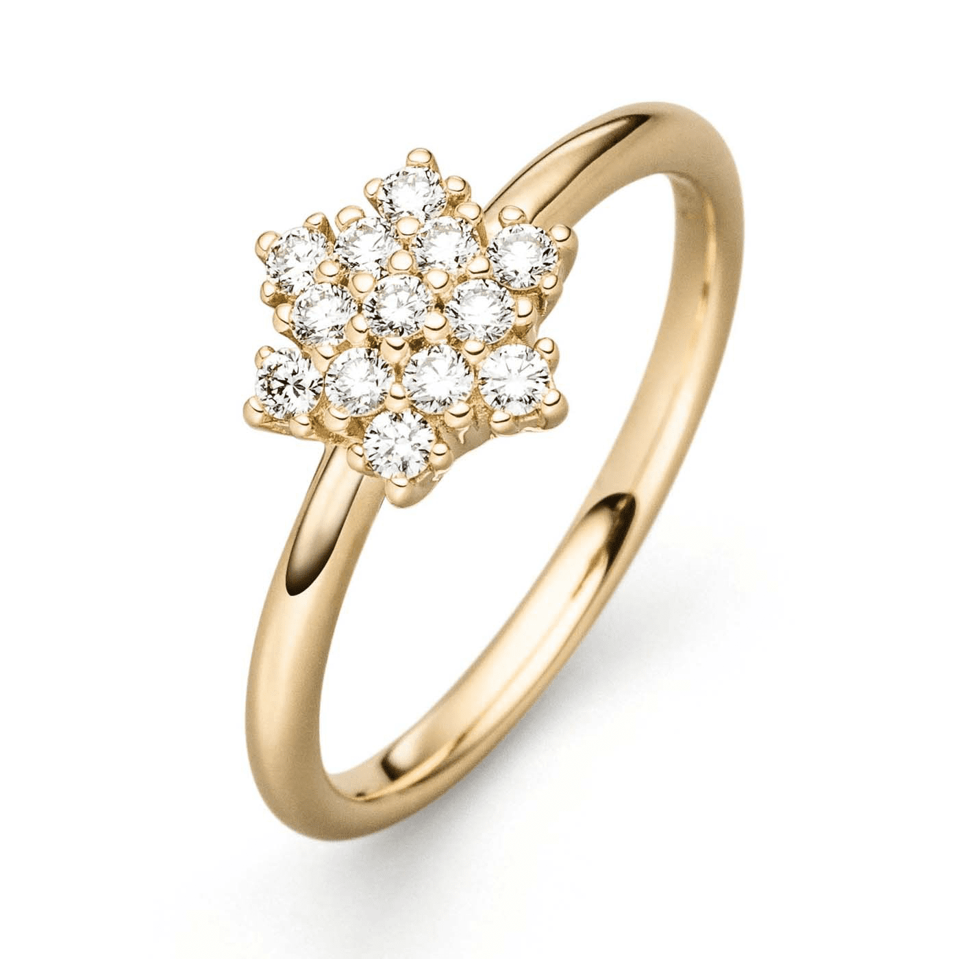 Ring Diamant zus. ca. 0,30 ct. 585er Gelbgold Rosa Ring Diamant zus. ca. 0,30 ct. 585er Gelbgold Rosa